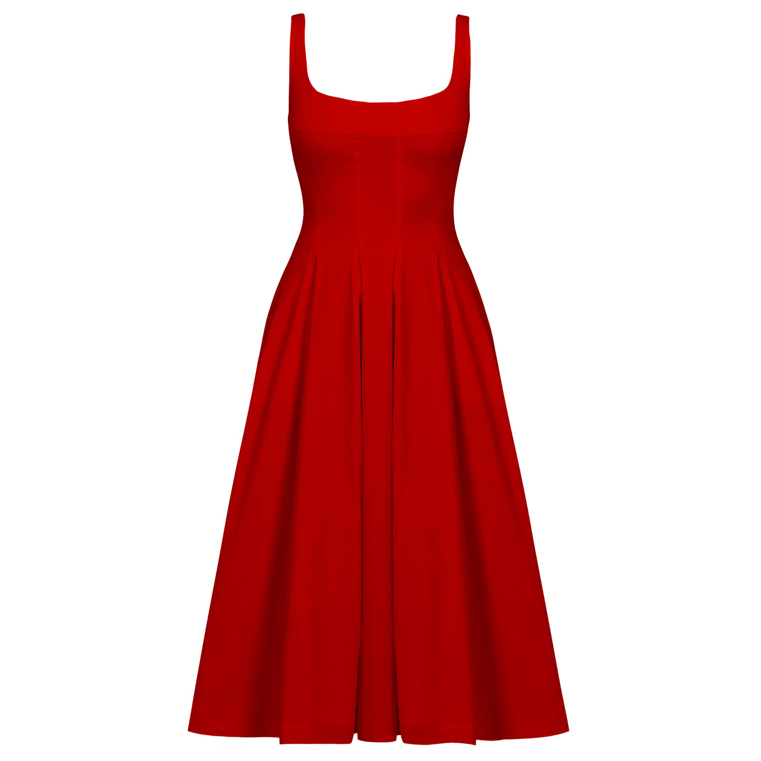 Avenue 8 Women's Mid-length Poplin Dress - Red In Red