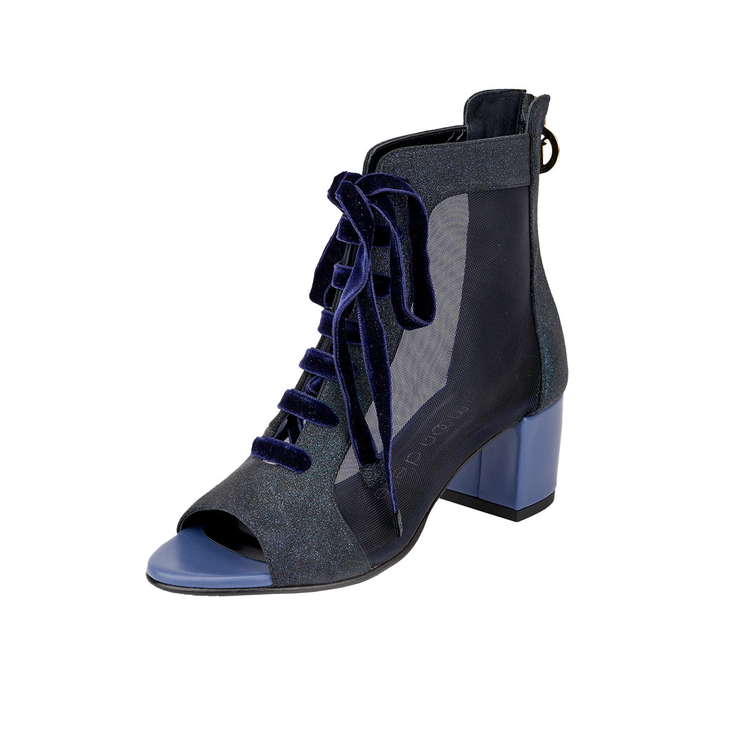 Moon D'elle Women's Black / Blue Vespro Velato Boots In Dark Spazio In Multi