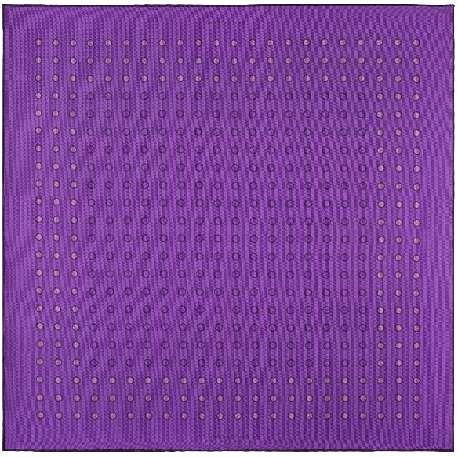 Men’s Pink / Purple ’Luna’ Polka Dot Silk Pocket Square In Purple & Lilac. Full-Size. Otway & Orford