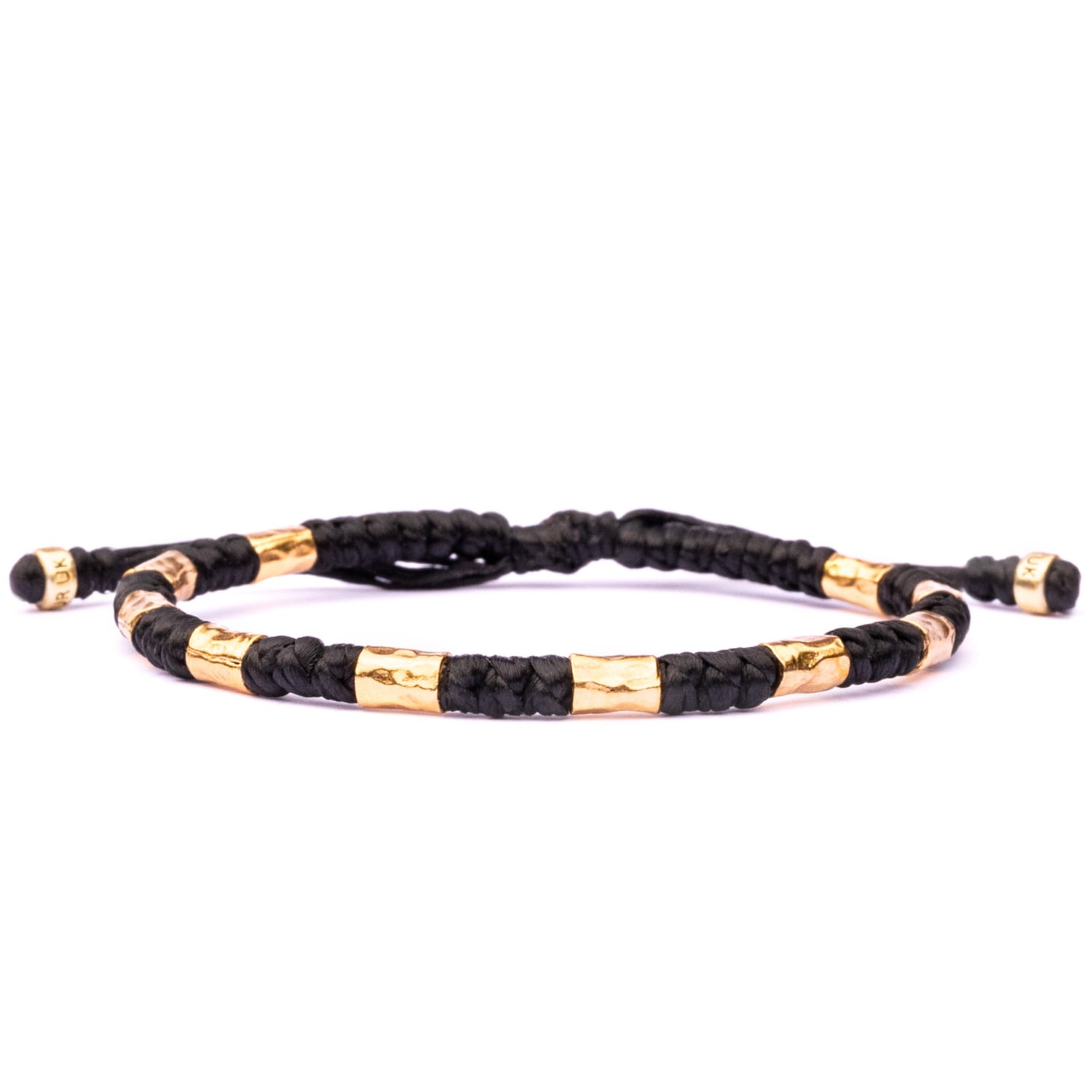 Harbour Uk Bracelets Bold And Durable Vik Gold Men's Rope Bracelet - Black In Black