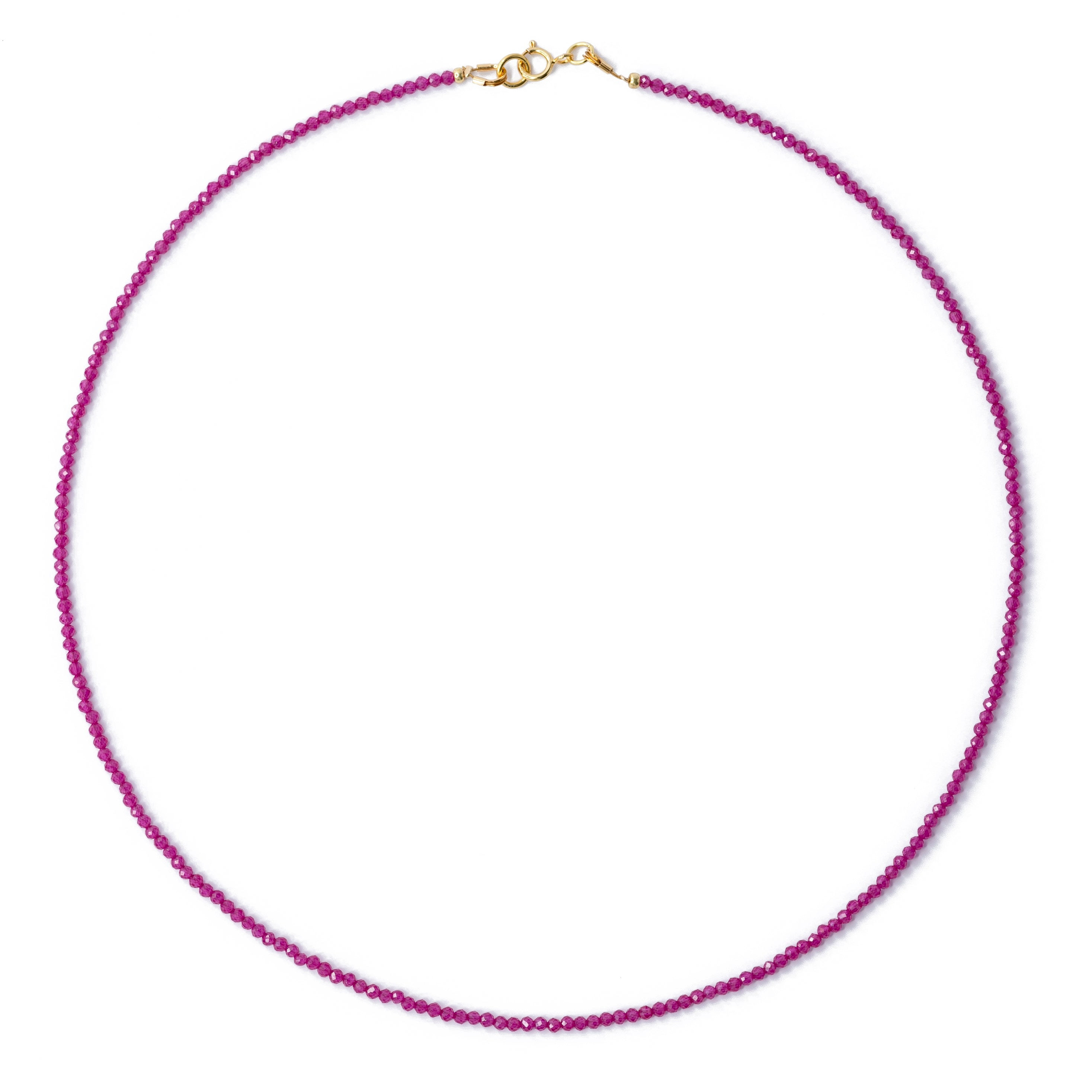 Bombyx House Women's Gold / Red Tiny Ruby Gold Necklace In Purple