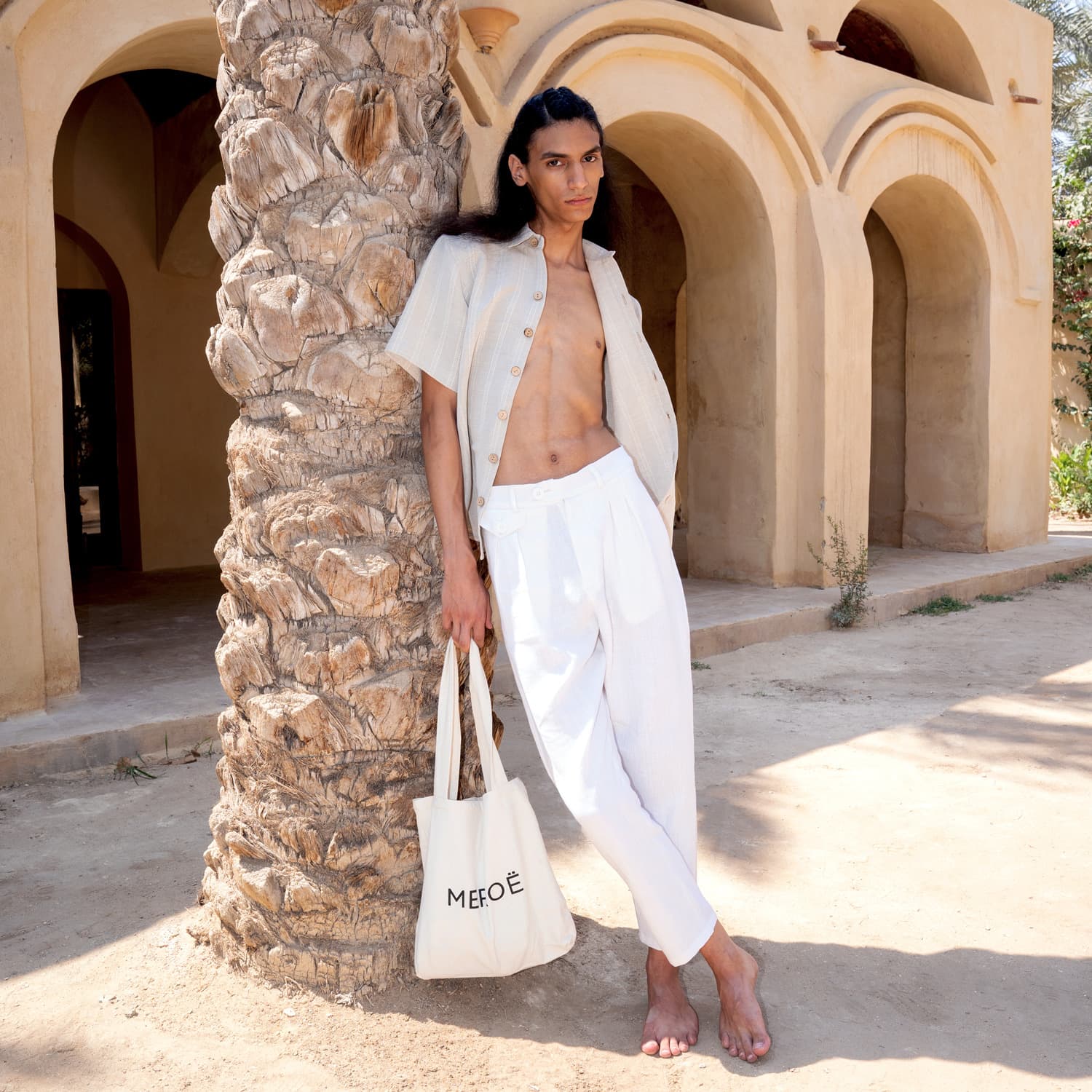 Palazzo Pants White by MEROË