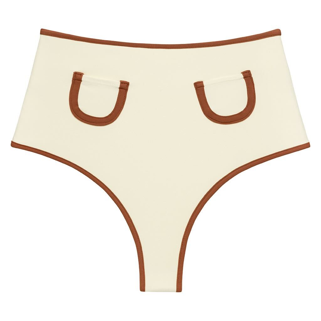 Montce Women's Neutrals Oat Terracotta Binded Polly Bikini Bottom In Neutral
