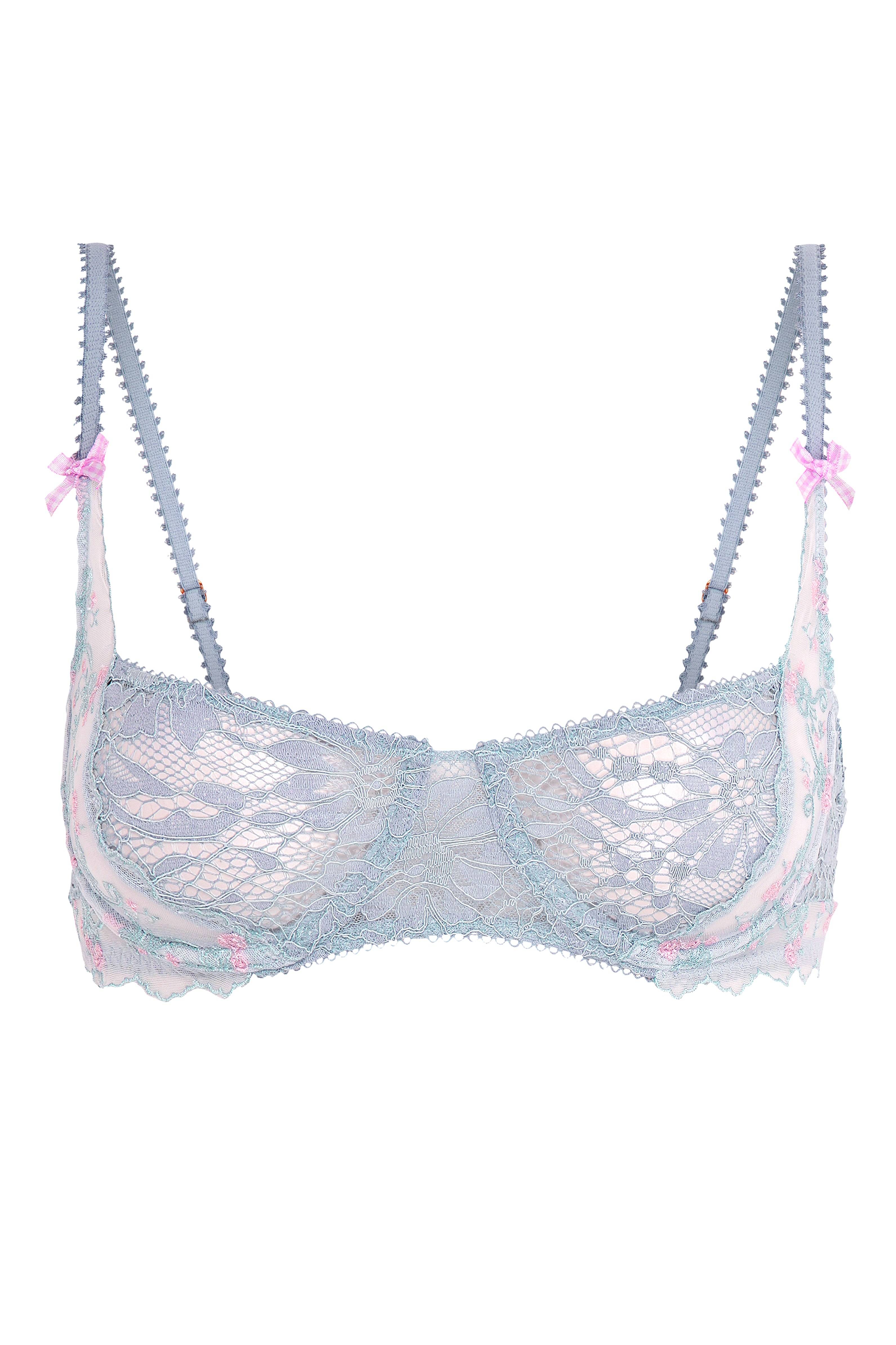 Wild Lovers London Women's Blue Colette Balconette Bra