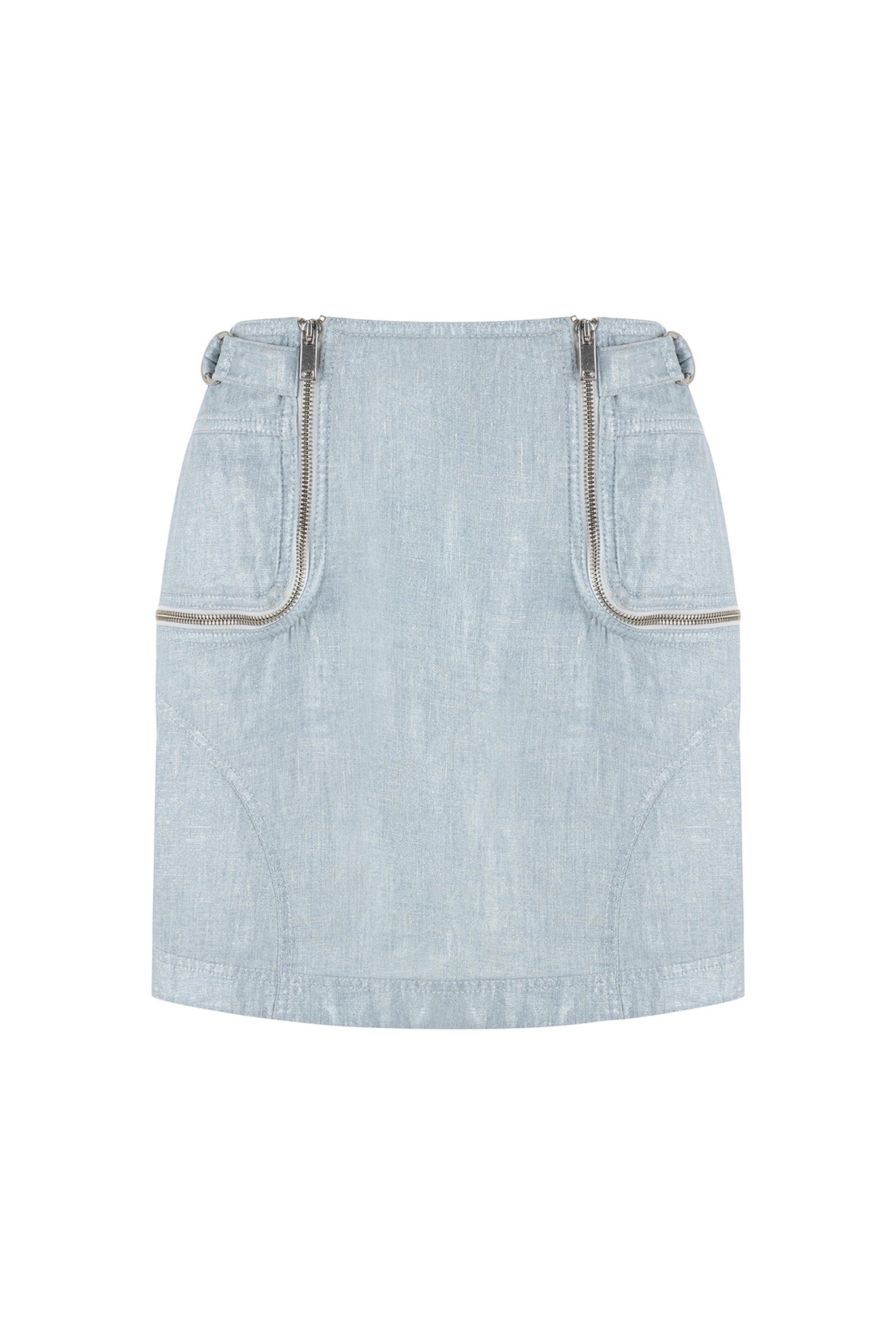 Shop Nocturne Women's Metallic Mini Skirt-blue