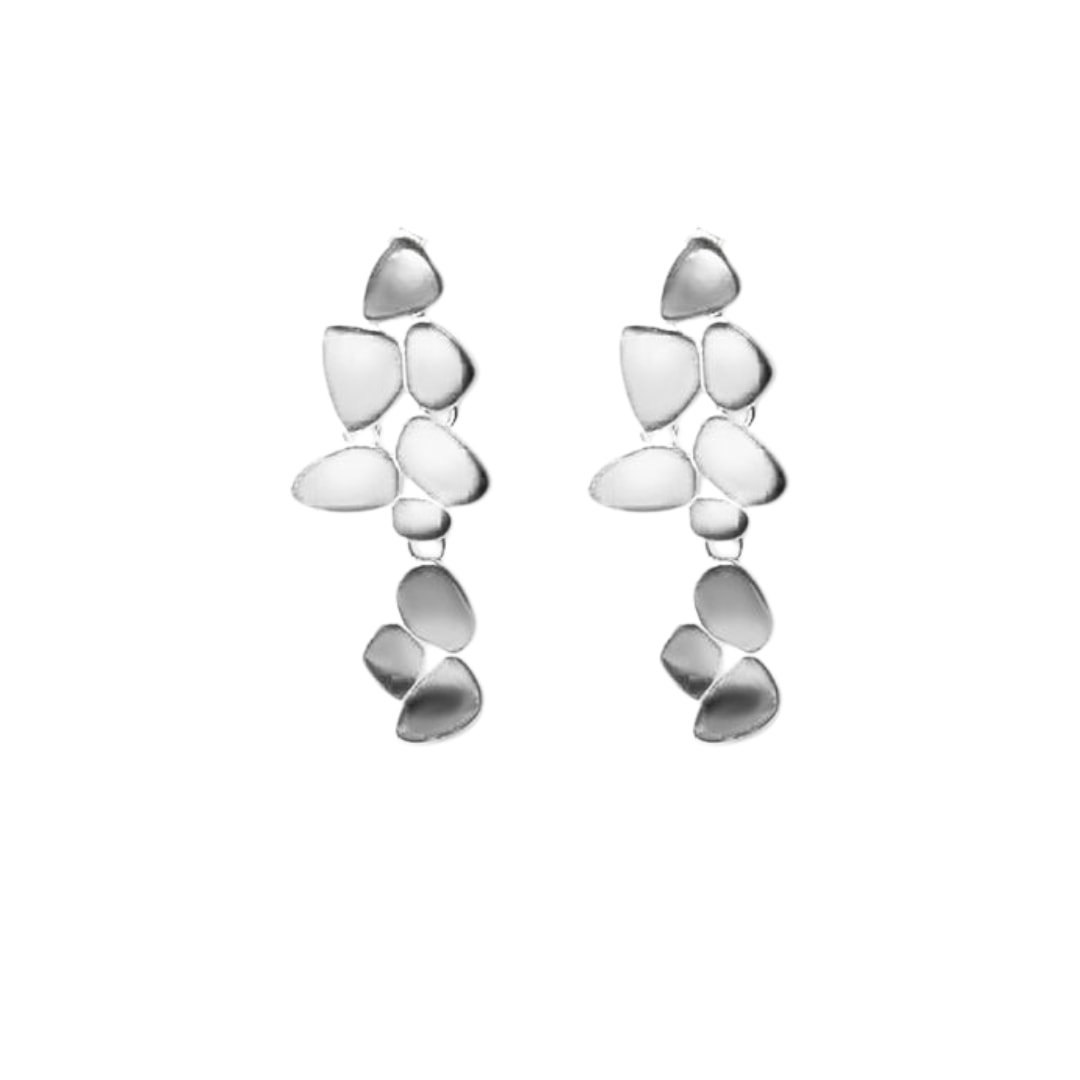 Fv Jewellery Women's Bijoux Cluster Drop Earrings In Gray
