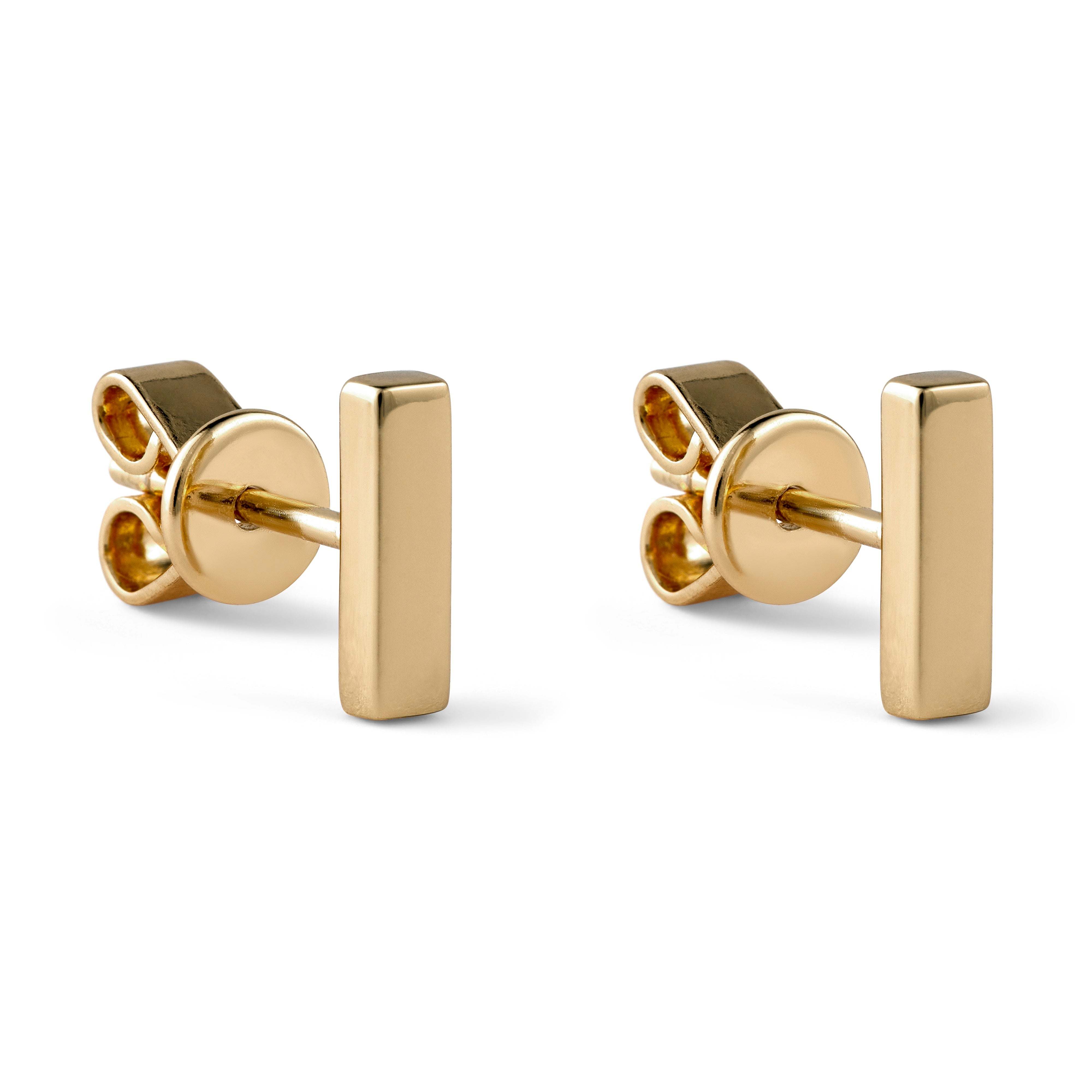 Aya Women's Gold Bar Studs
