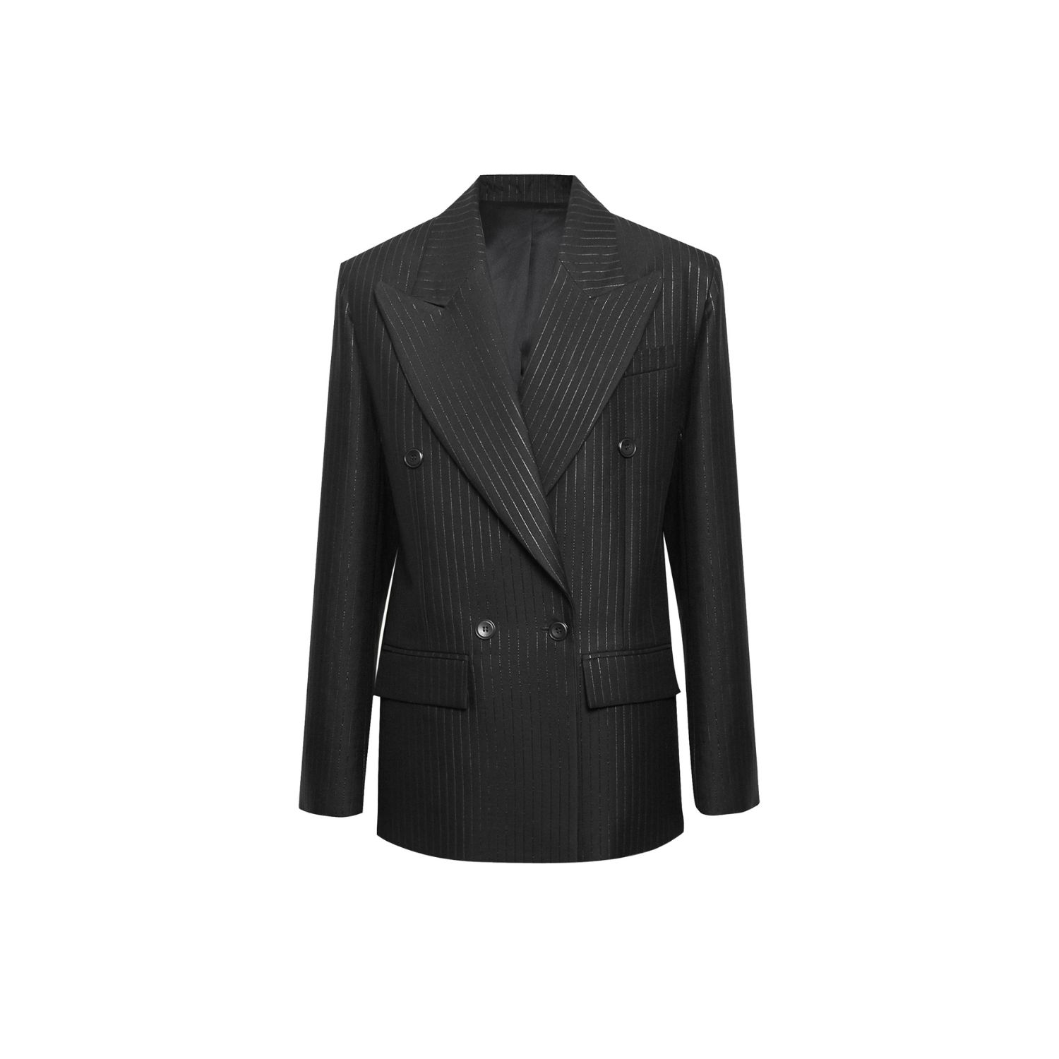 Women’s Double - Breasted Blazer In Black Xxs Epuzer