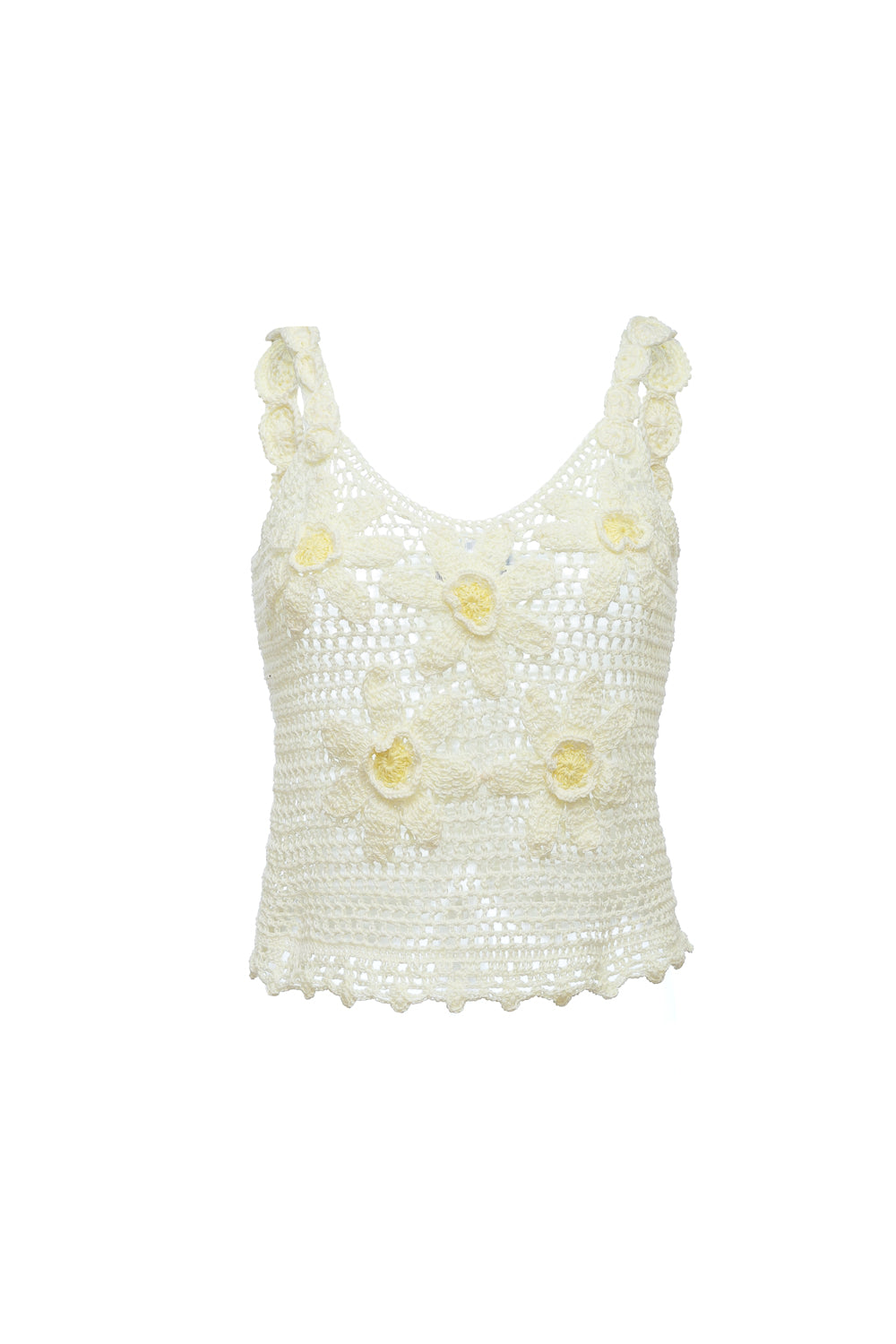 Shop Andreeva Women's White Handmade Crochet Top