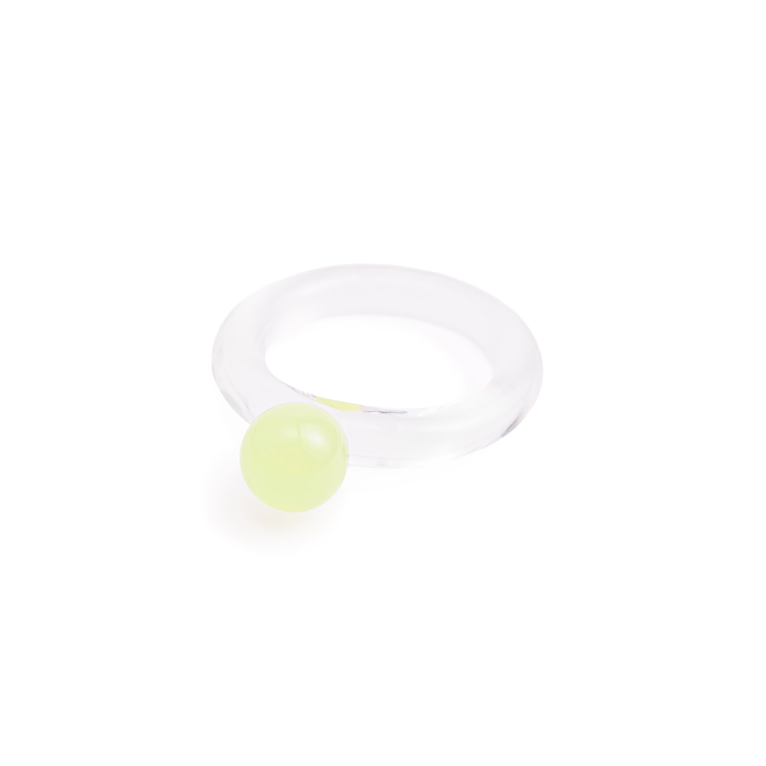 Women’s Yellow / Orange Bella Glass Ring In Neon Yellow Mirumiru