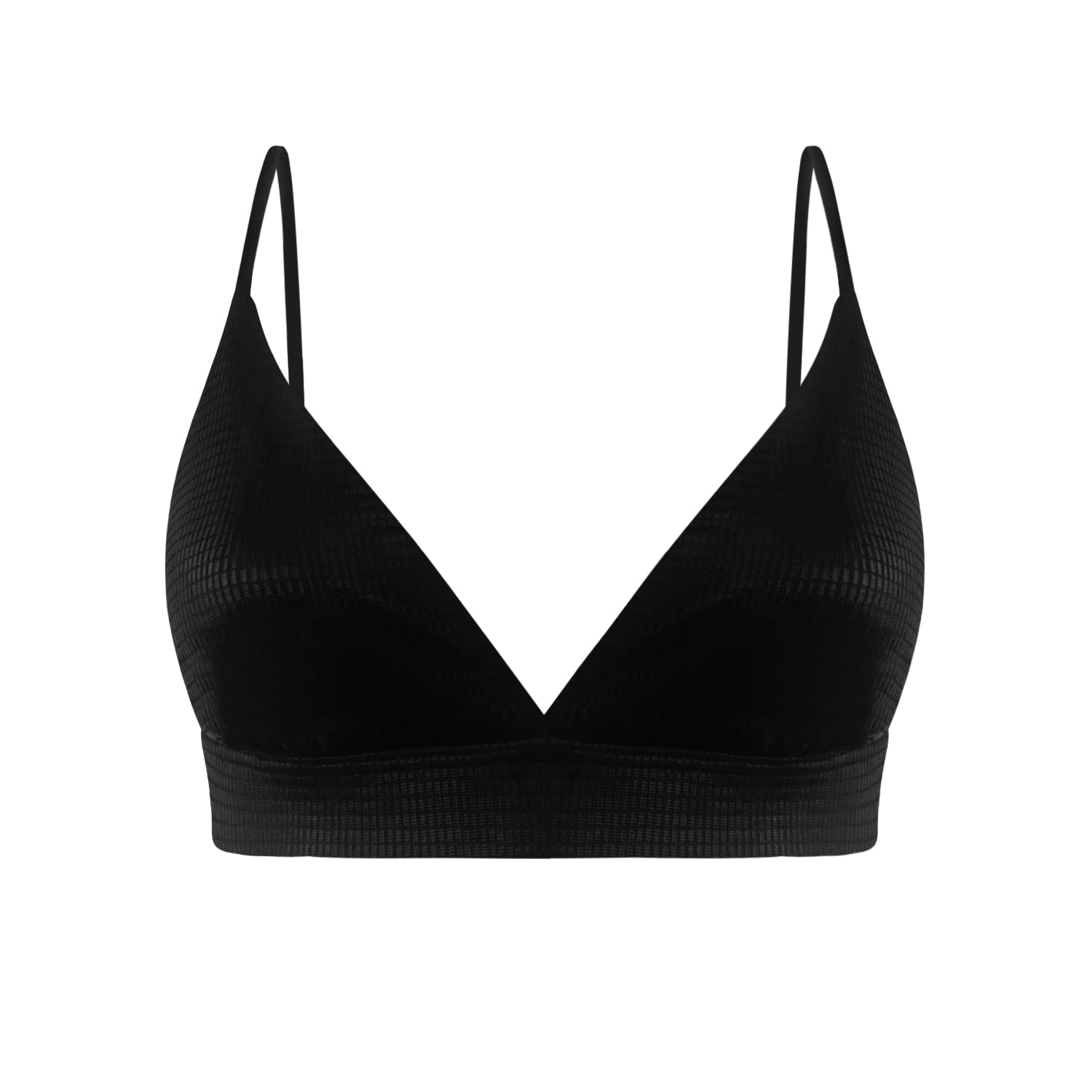 Why Mary Women's Luna Metallic Bralette Top In Black In Black