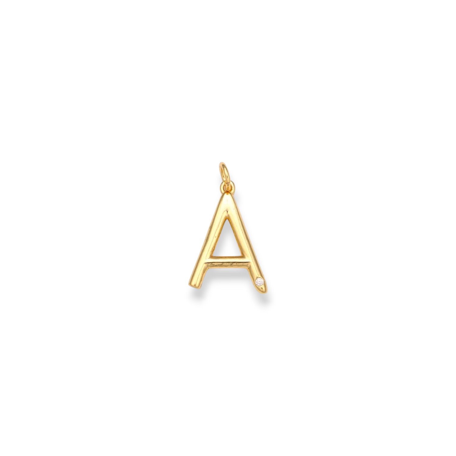 Alexie Of Athens Women's Gold Essential Pave Custom Letter Charm