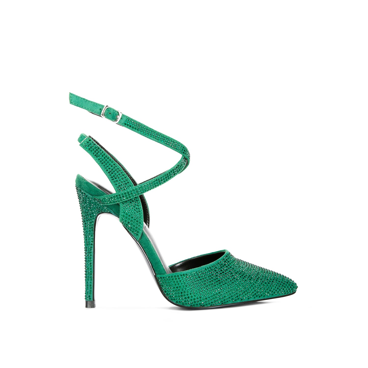 Rag & Co Women's Charmer Rhinestone Embellished Stiletto Sandals In Green