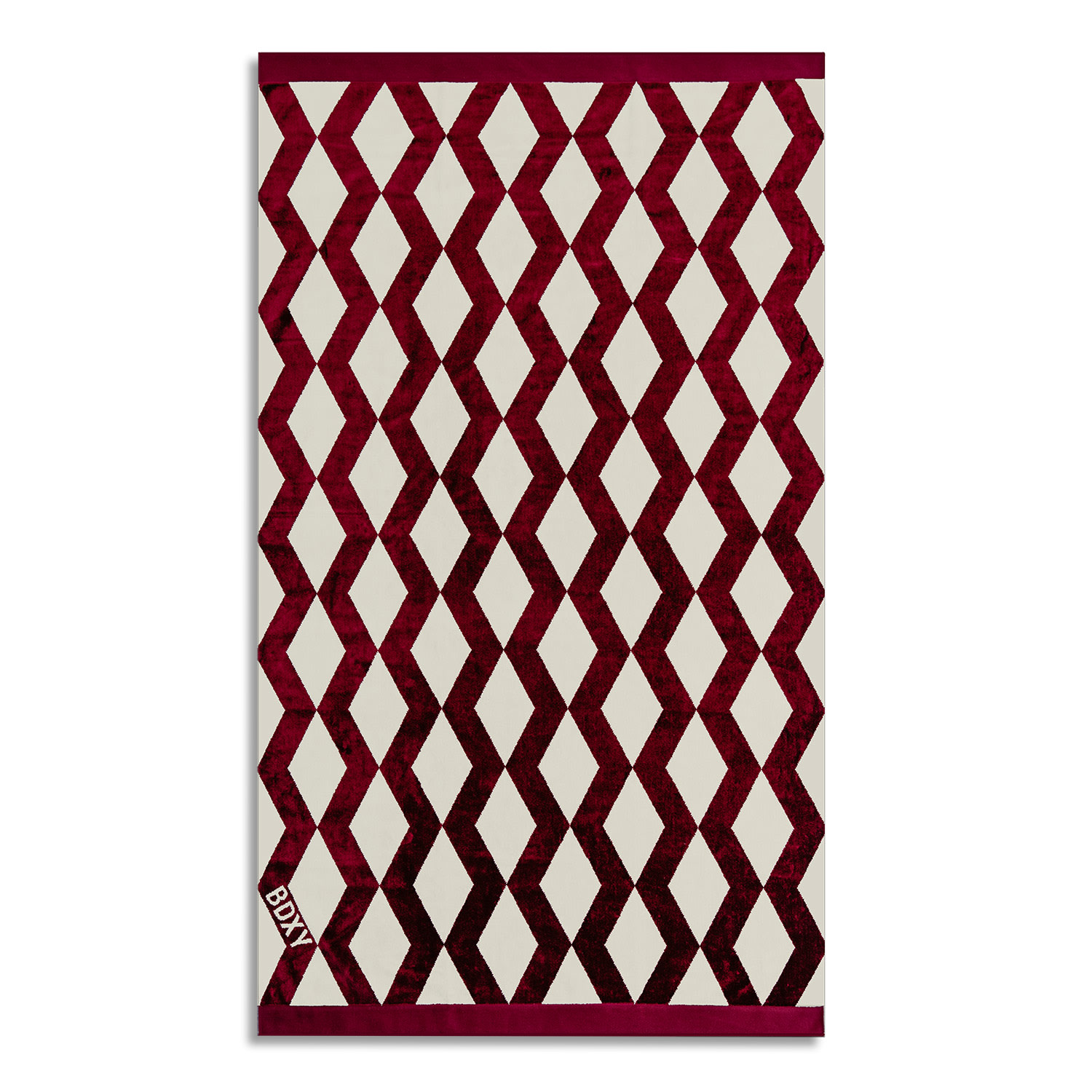 Bdxy Studio Neutrals / Red The Wrap Towel - Mirrorzag Burgundy