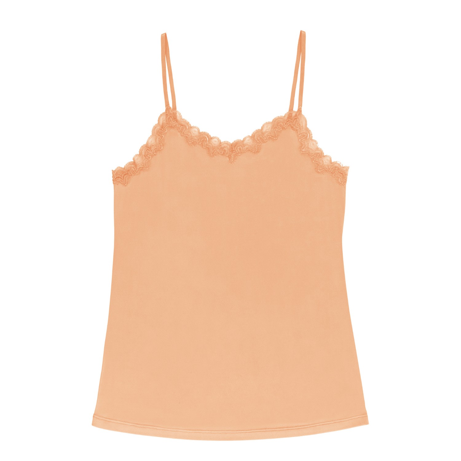 Uwila Warrior Women's Neutrals Soft Silk Lace Camisole - Papaya Punch In Orange