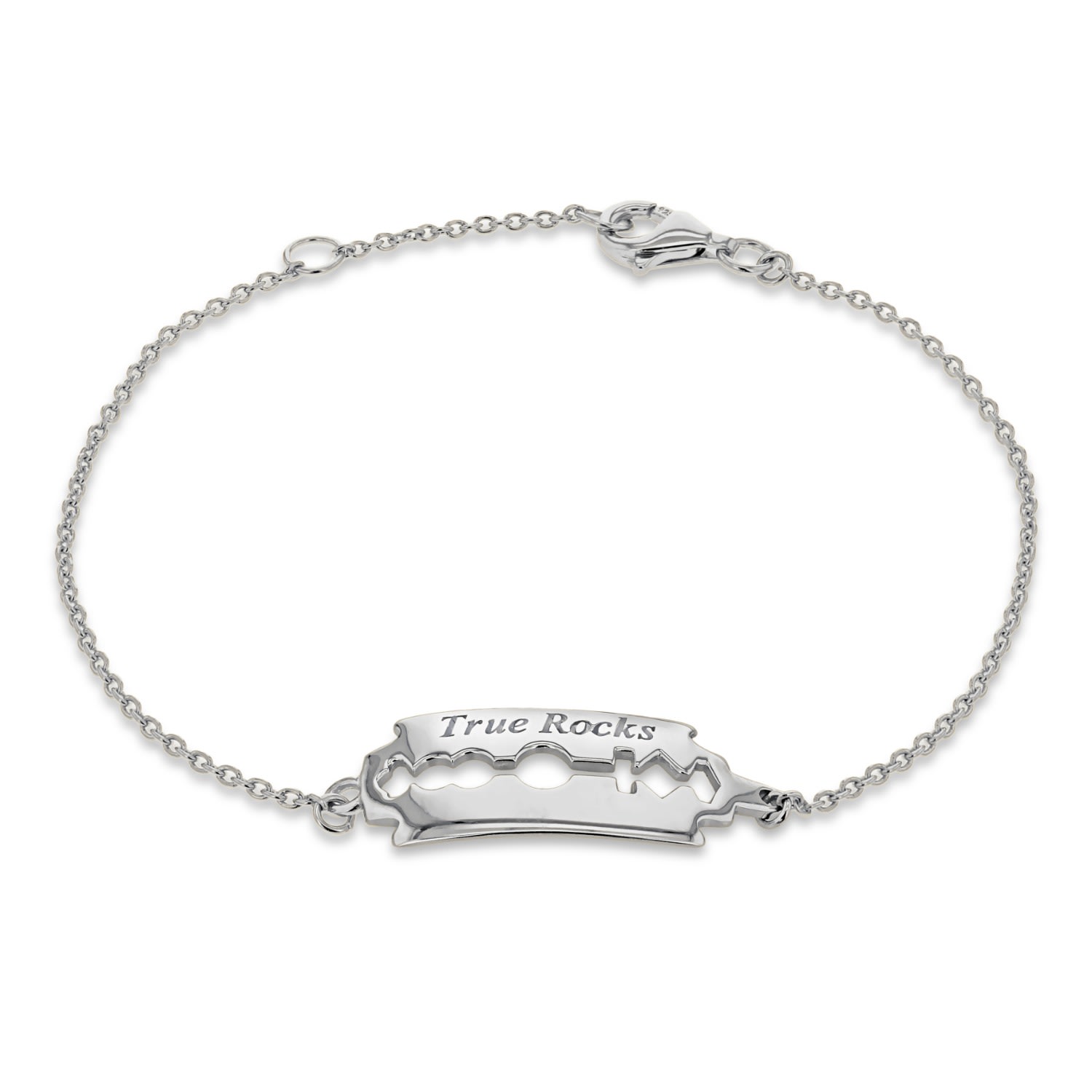 Men’s Sterling Silver Razor Blade Bracelet True Rocks