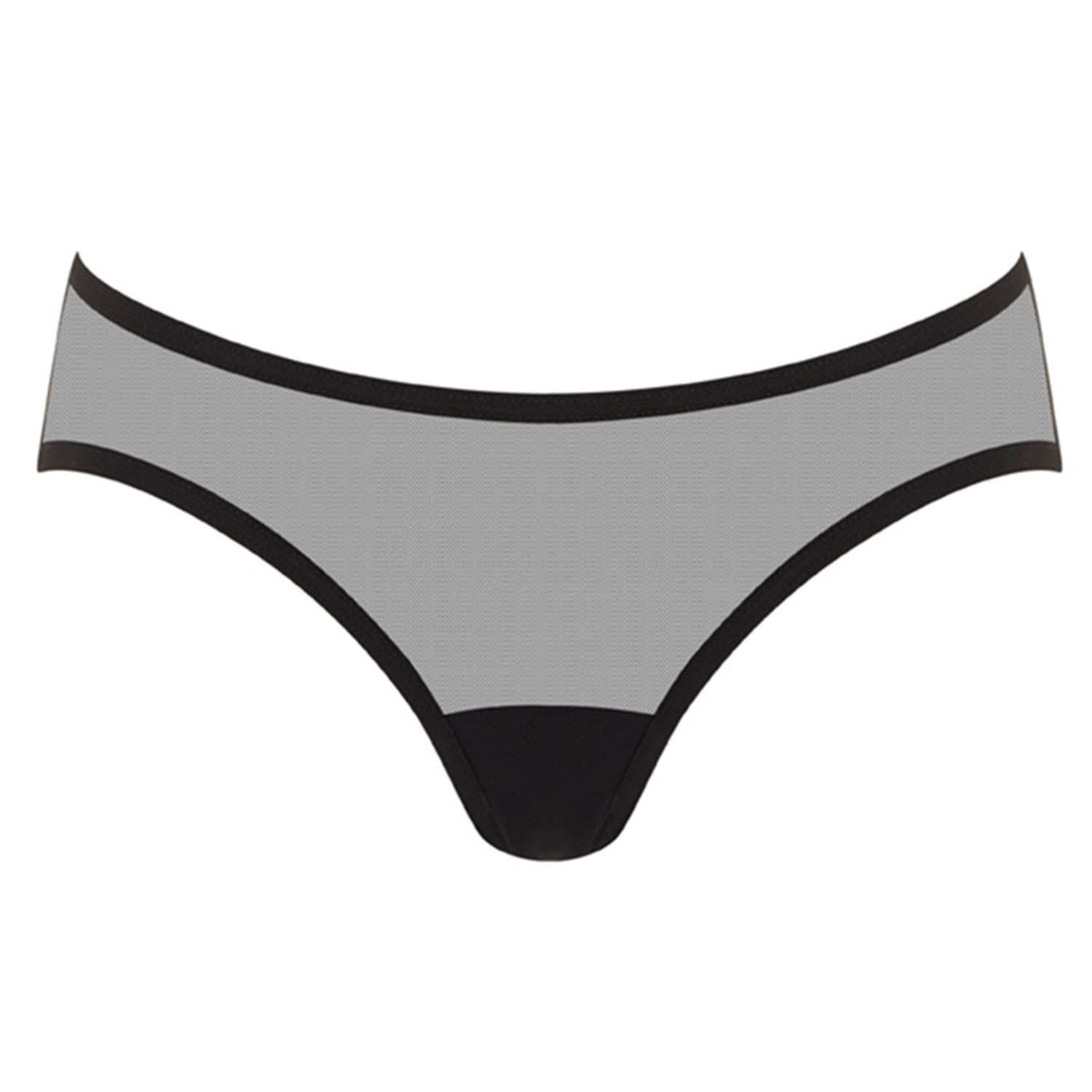 Reckless Wolf Women's Black Prey Backless Knicker - Mesh Hipster Open Brief In Black