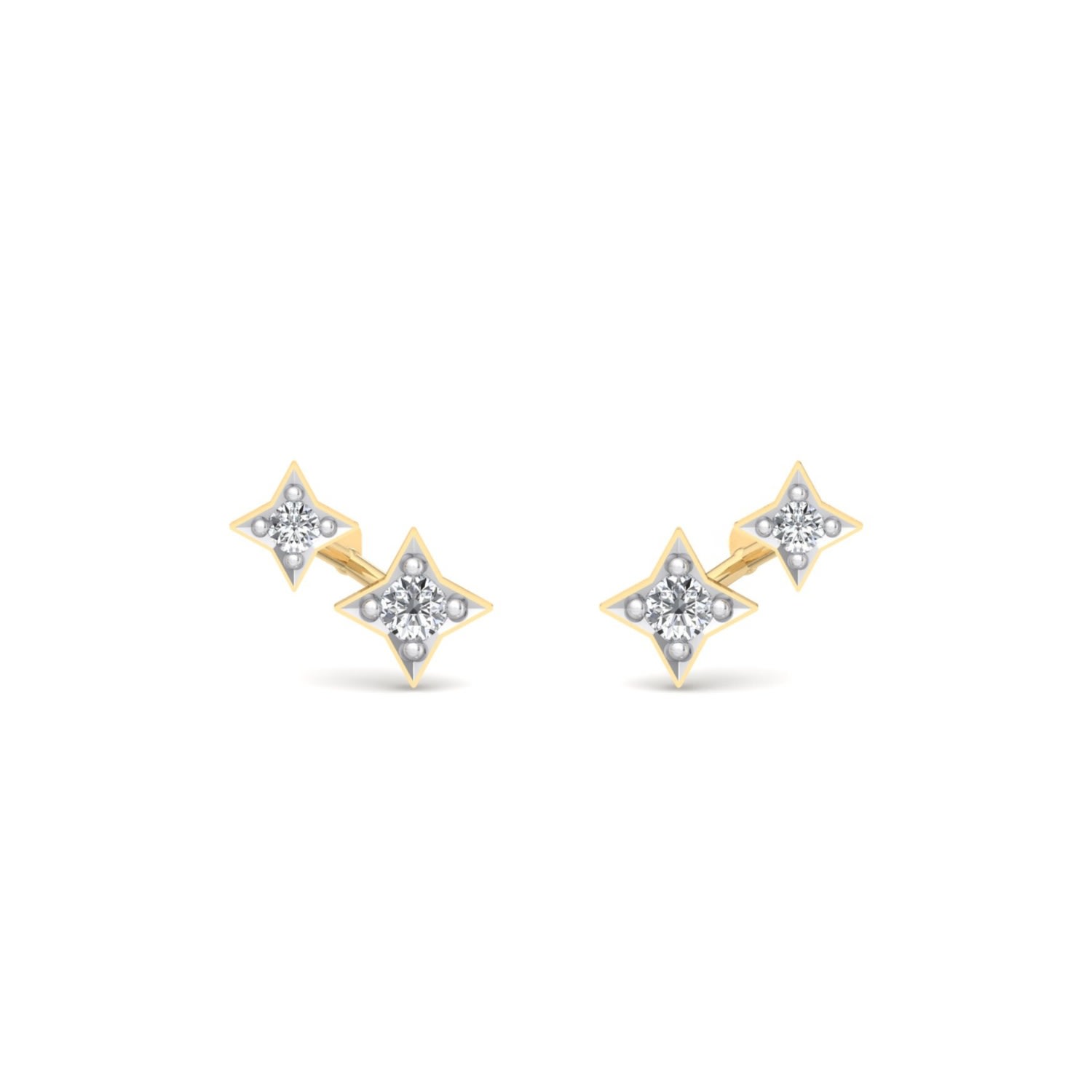 Women’s Illuminess Mini Gold Shooting Star Studs Bloomtine Earth Angel Hq