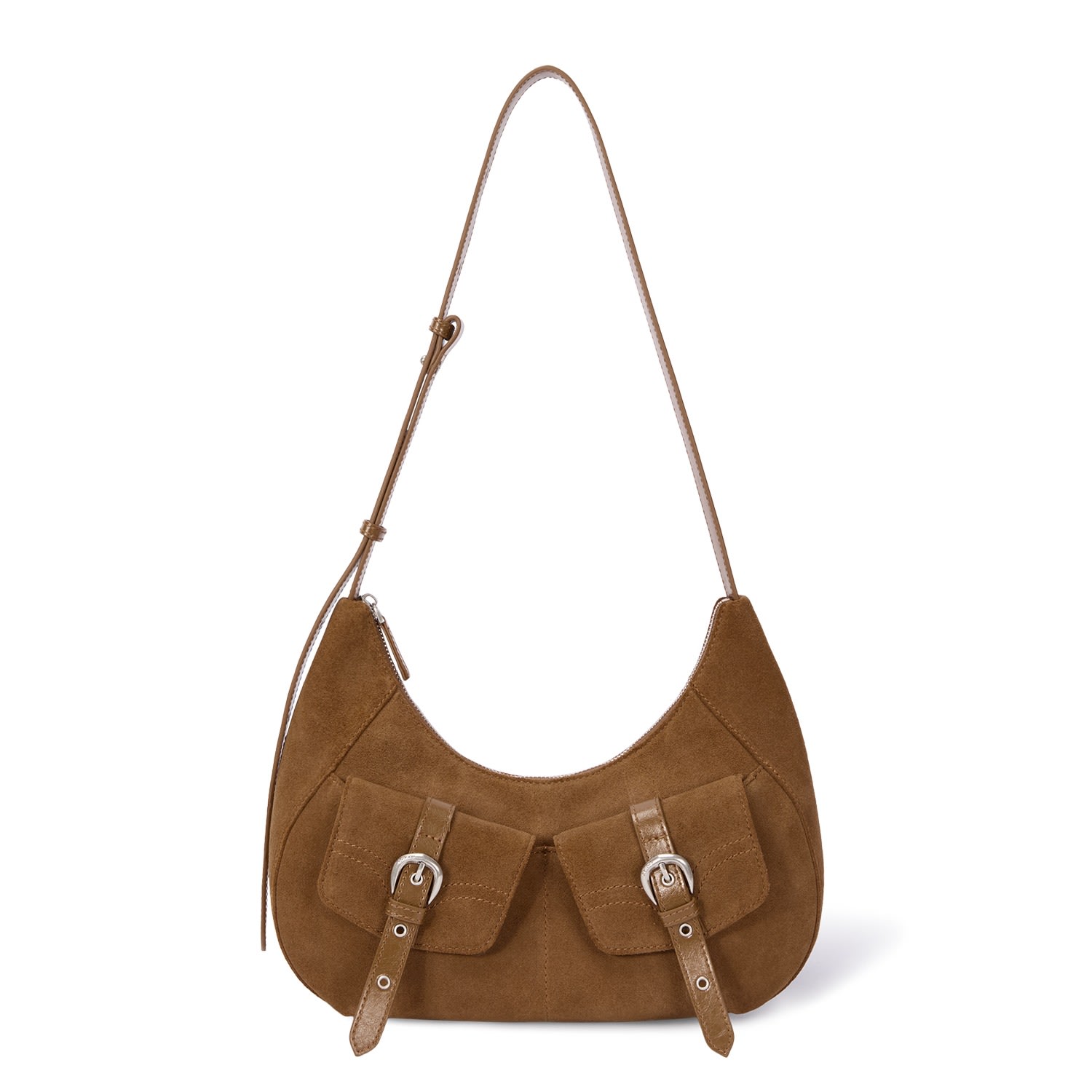 Oryany Rodeo Medium Suede Shoulder Bag In Camel Brown