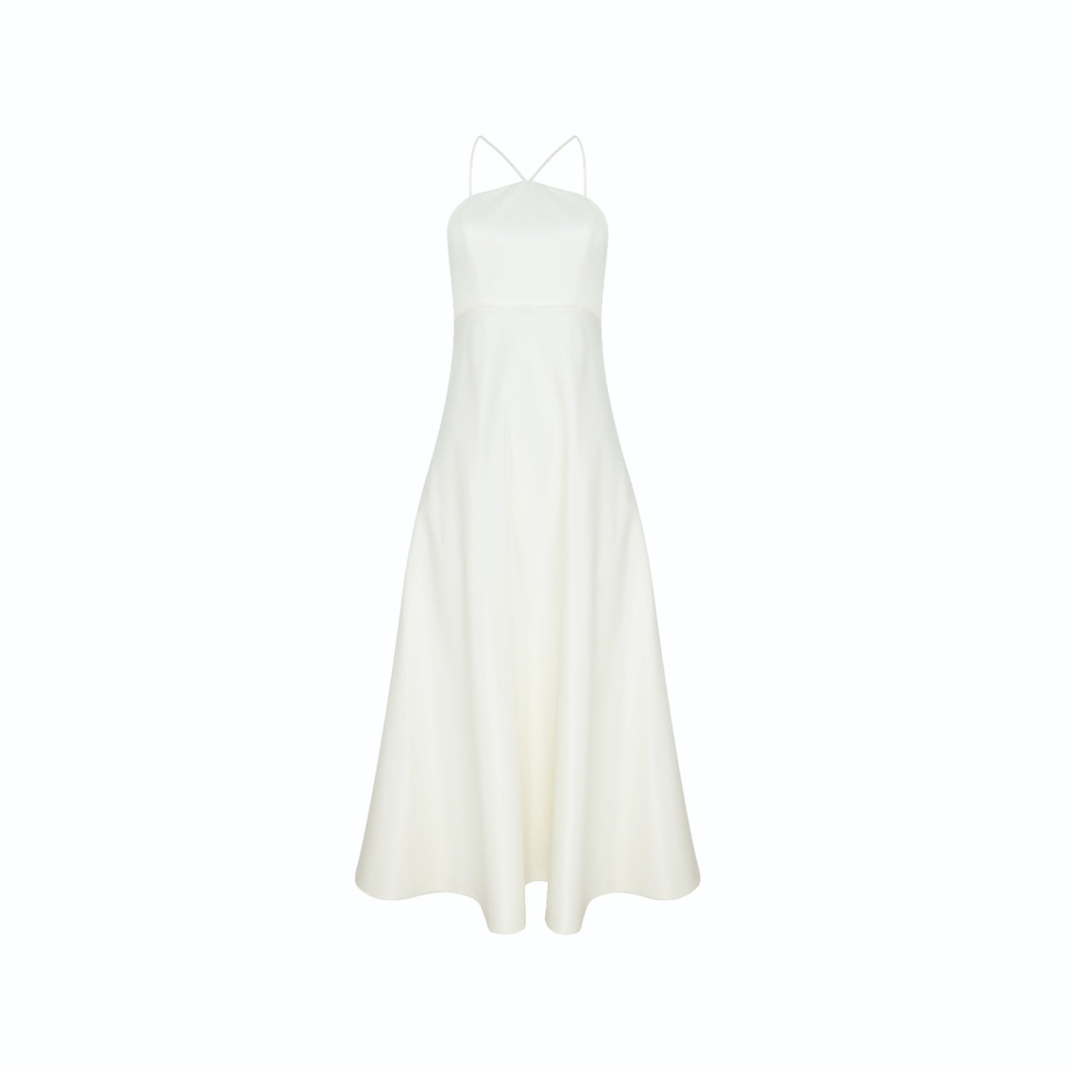 Nazli Ceren Riley Midi Dress In Vanilla Ice In White