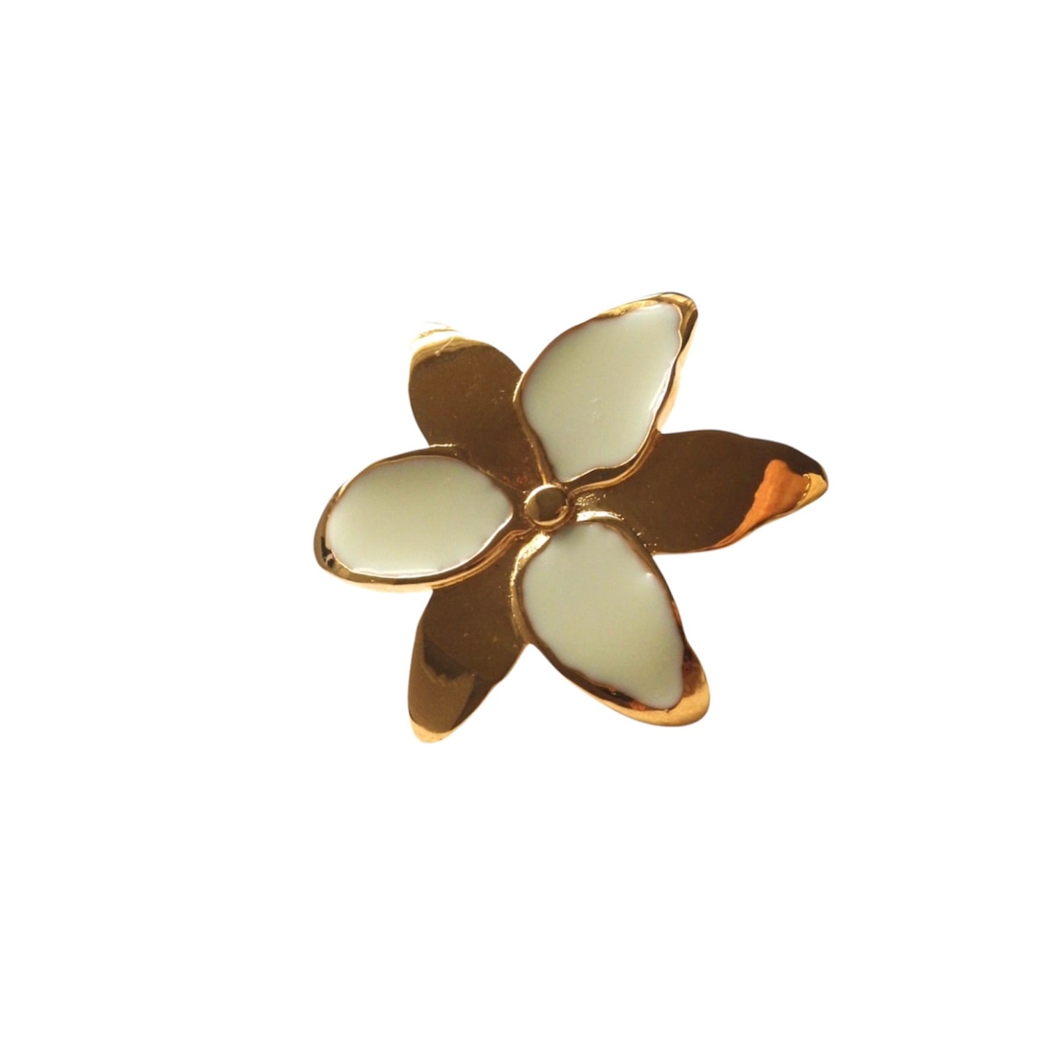 Women’s Yellow / Orange Yellow Enamel Flower Cocktail Ring | Squeeze Jewellery