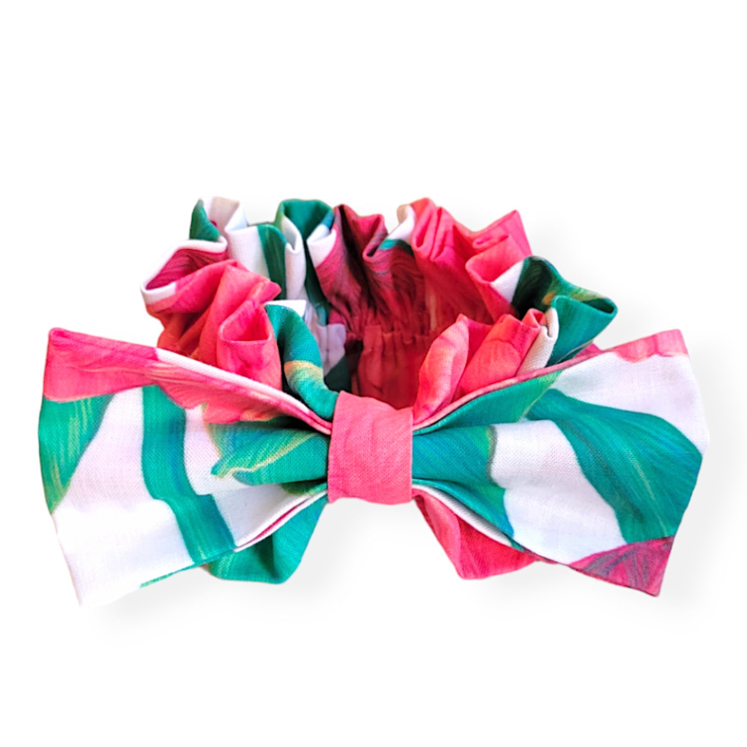 Kathy C Vang Women's Red / Green Serena Scrunchie - Tulip Print In Red/green