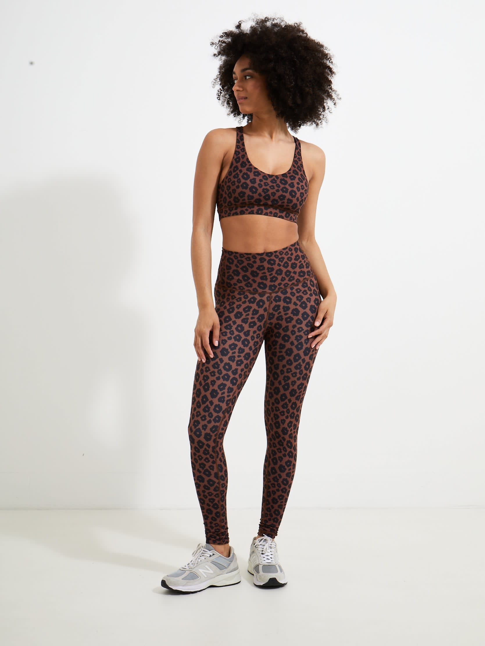 Cream Leopard Print Bra - Sports Bra - Medium Impact Sports Bra - Lulus