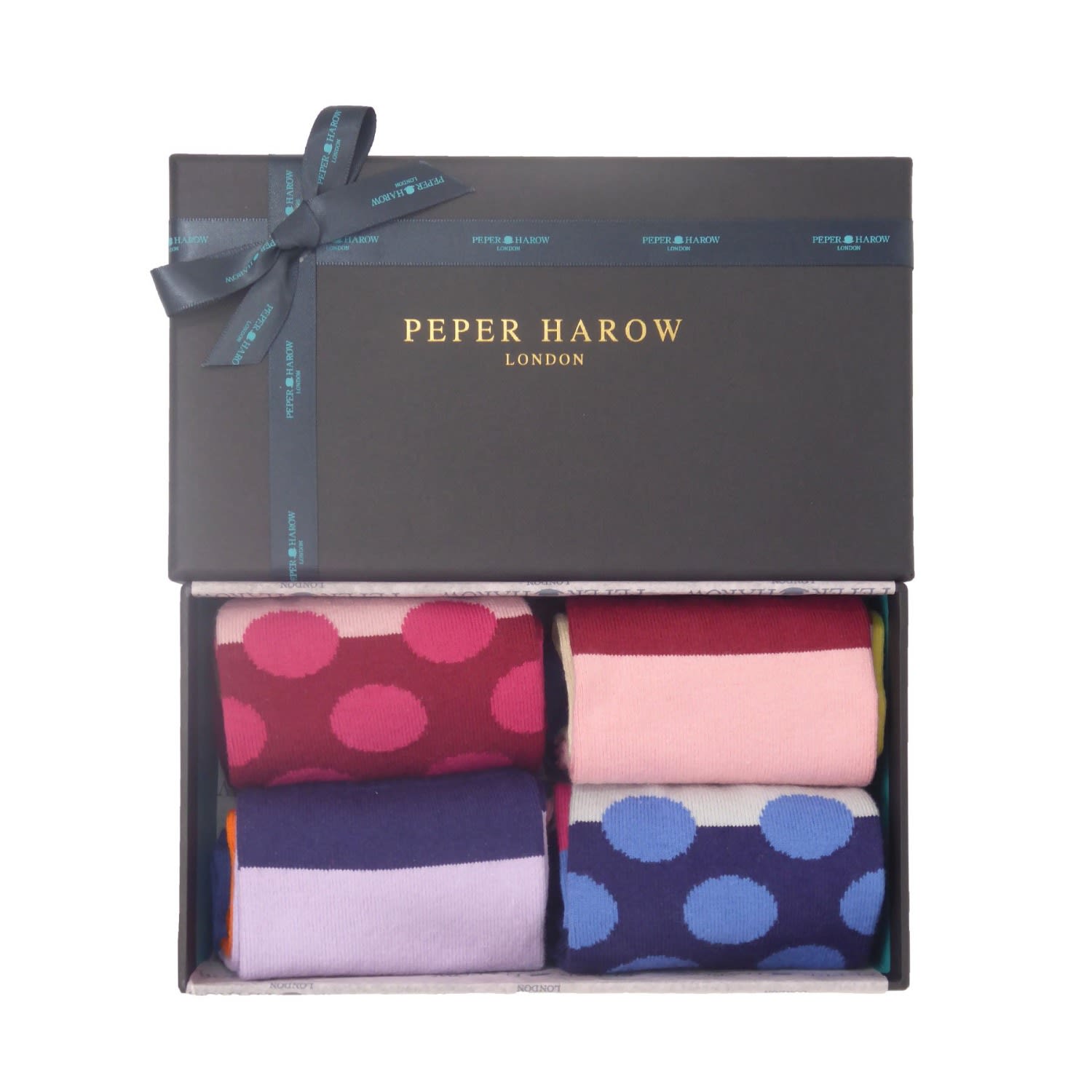 Plain Dotty Ladies Gift Box One Size Peper Harow - Made in England