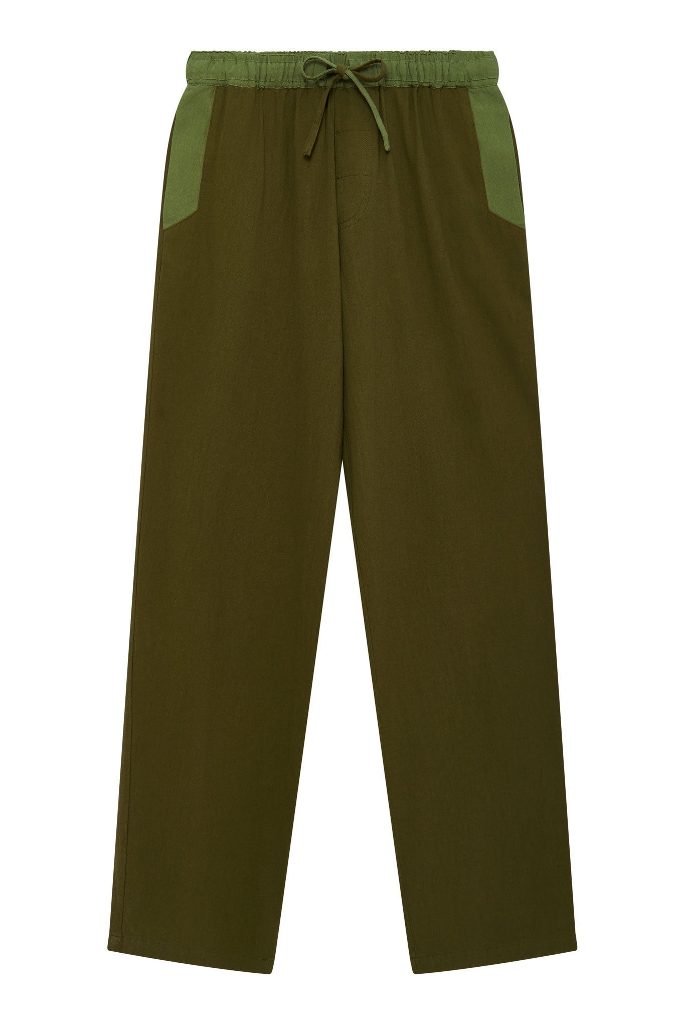 Komodo Men's Joshua - Organic Cotton Trouser Green Patchwork