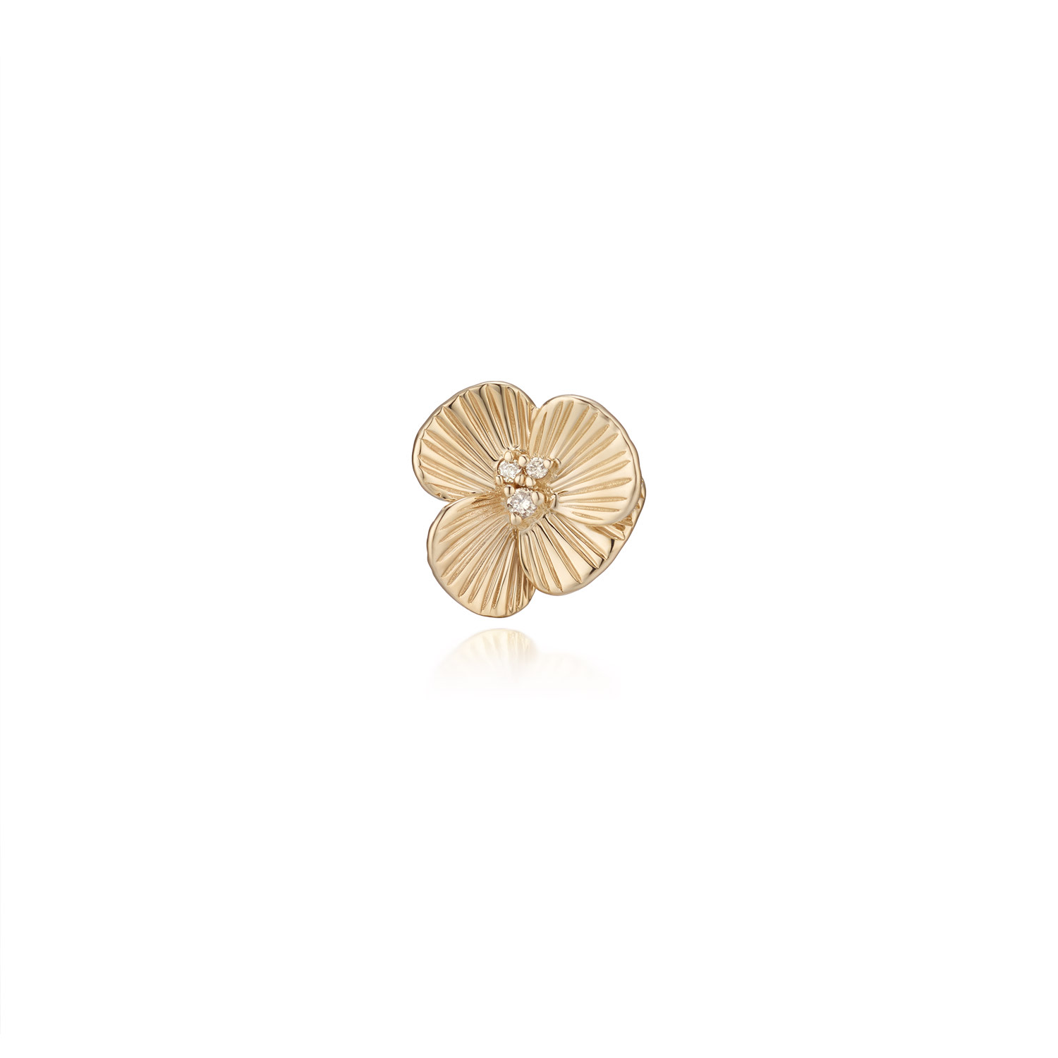 Didier Dubot Women's La D. D Gold Poppy Flower One-sided Earring In Gold