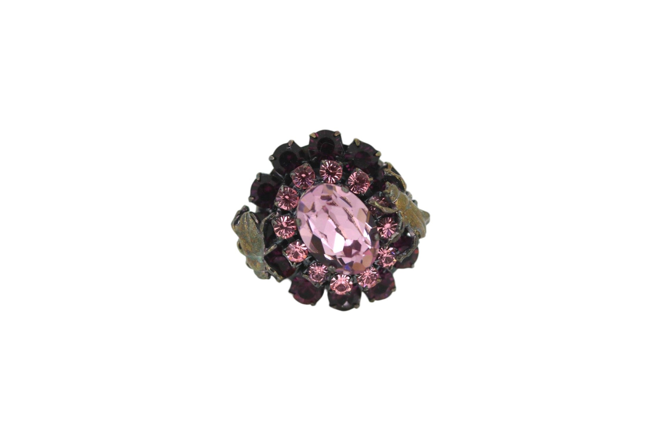 Vickisarge Women's Black / Pink / Purple Antiqued Bug's Nest Ring