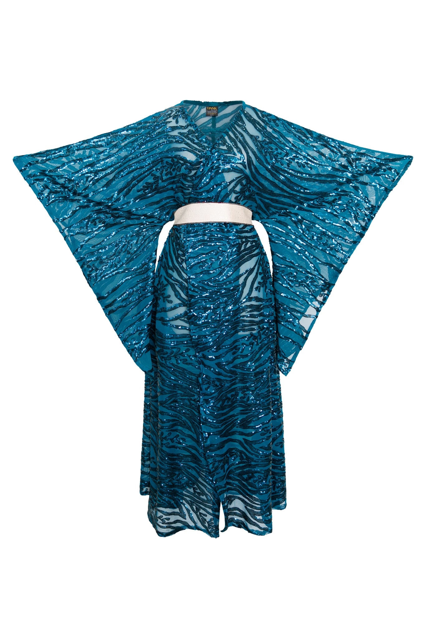 Byvinnik Women's Blue Bohémienne Kimono Robe Lehnea Runway Edition In Blue