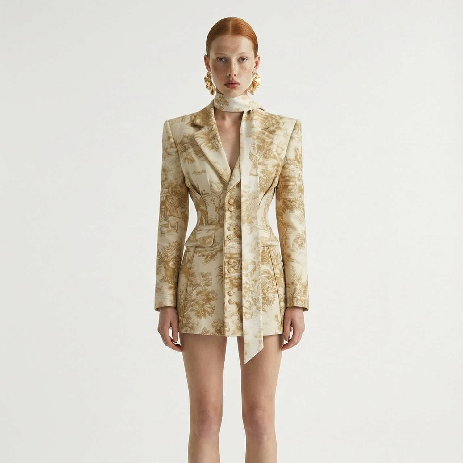 Versailles Mini — Sculpted Toile Blazer Dress | La Musa | Wolf