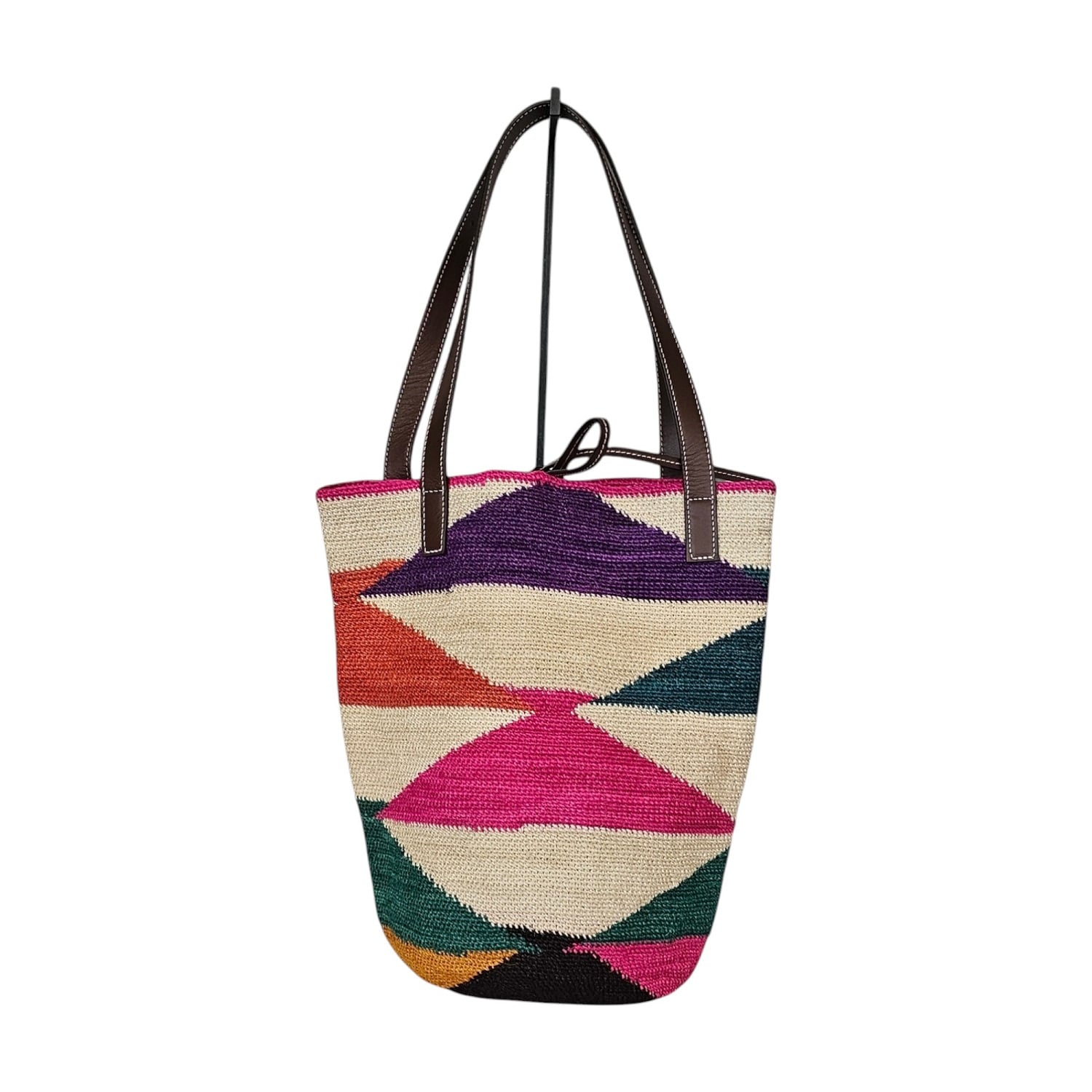 SHAMUK WOMEN'S BLACK / GREEN SHIGRA PINK GREEN BLACK WITH TWO HANDLES