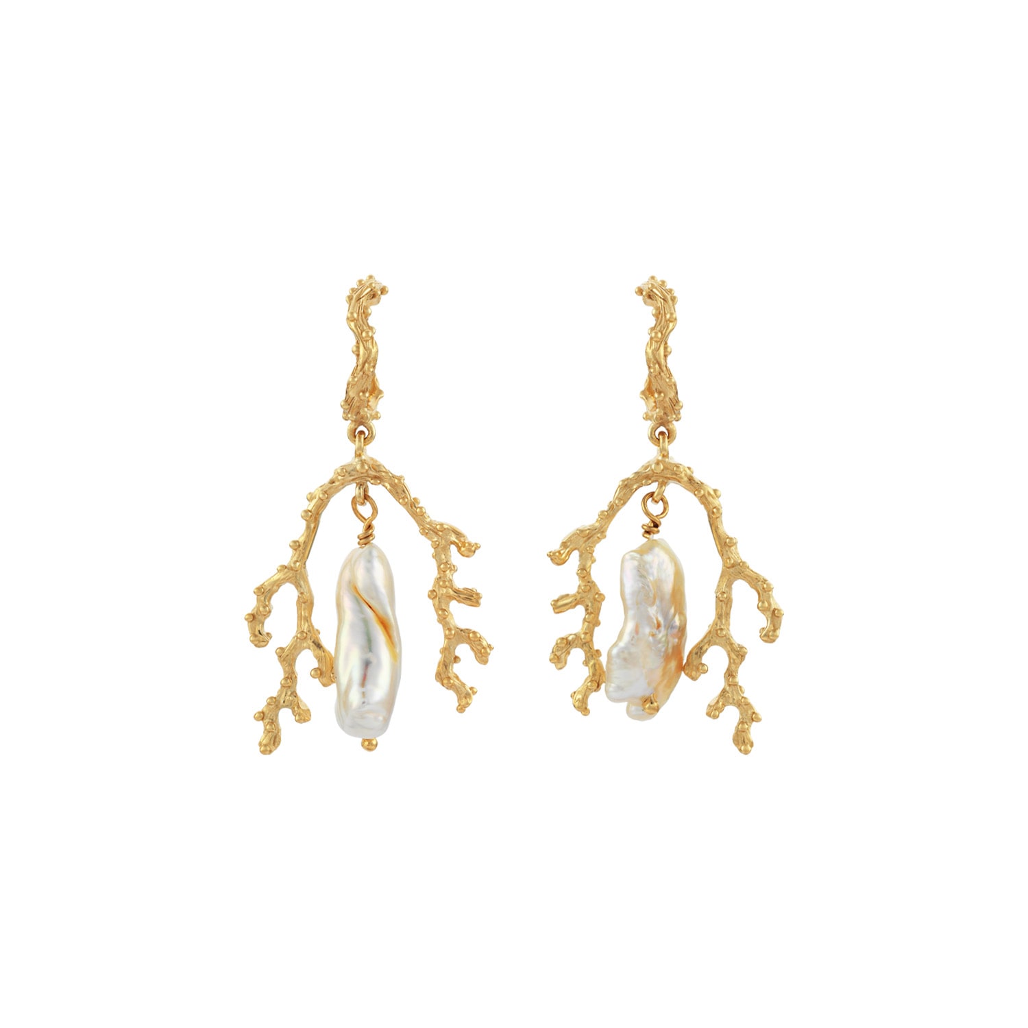 Zoe And Morgan Women's Gold / White Mutiara Earrings Gold With Pearl In Multi