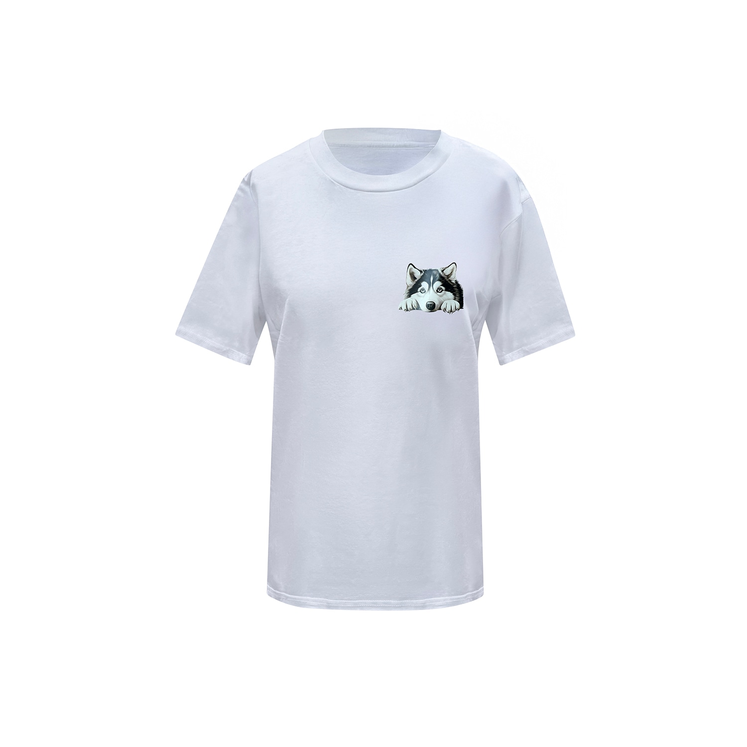Toma Women's Dog Lover White T-shirt Number Sixteen In White