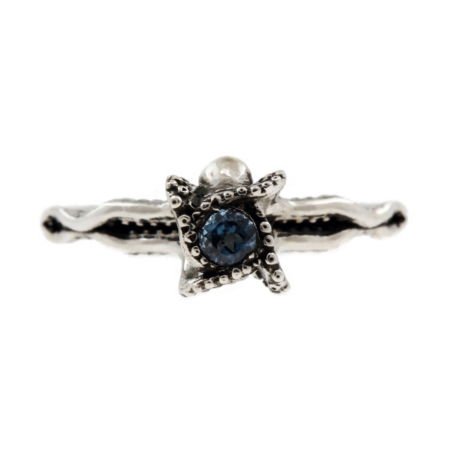 Lee Renee Women's Octopus Blue Topaz Ring - Silver In Silver