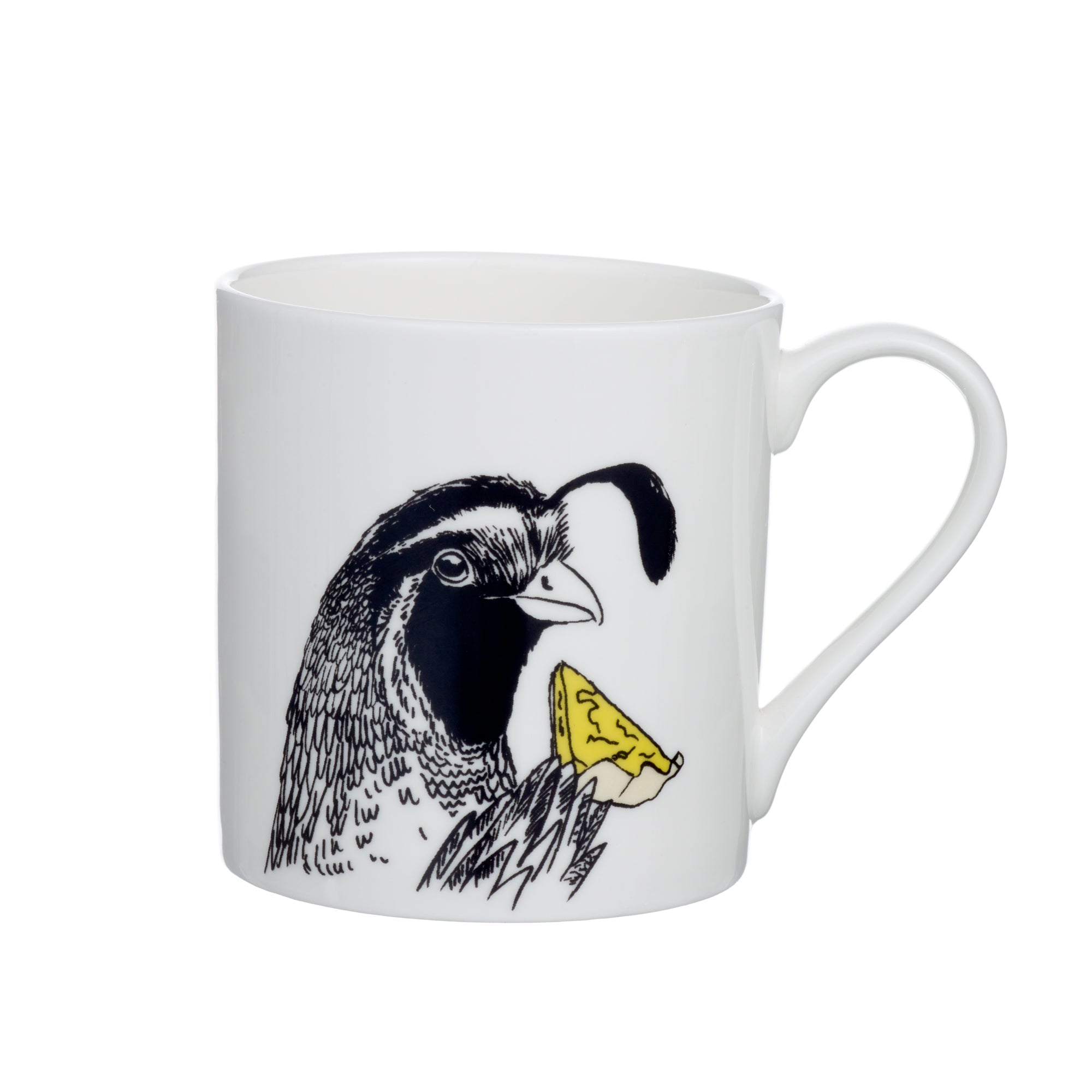 Jimbobart Q  Alphabet Of Snacking Animals Mug In White