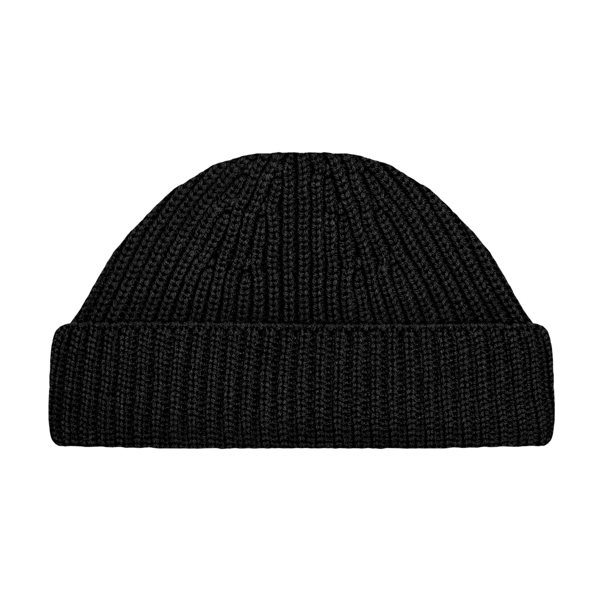 Paul James Knitwear Men's Heavyweight Extra Fine Merino Craster Fisherman Beanie - Black In Black