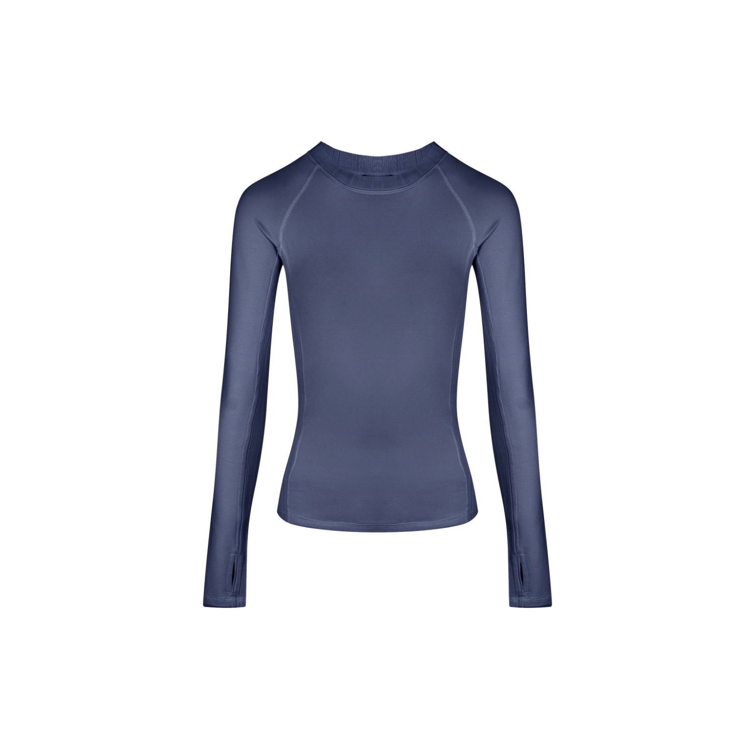 The Koozy Women's Montebello Long Sleeve Top In Pima Cotton In Nightshadow Blue In Blue