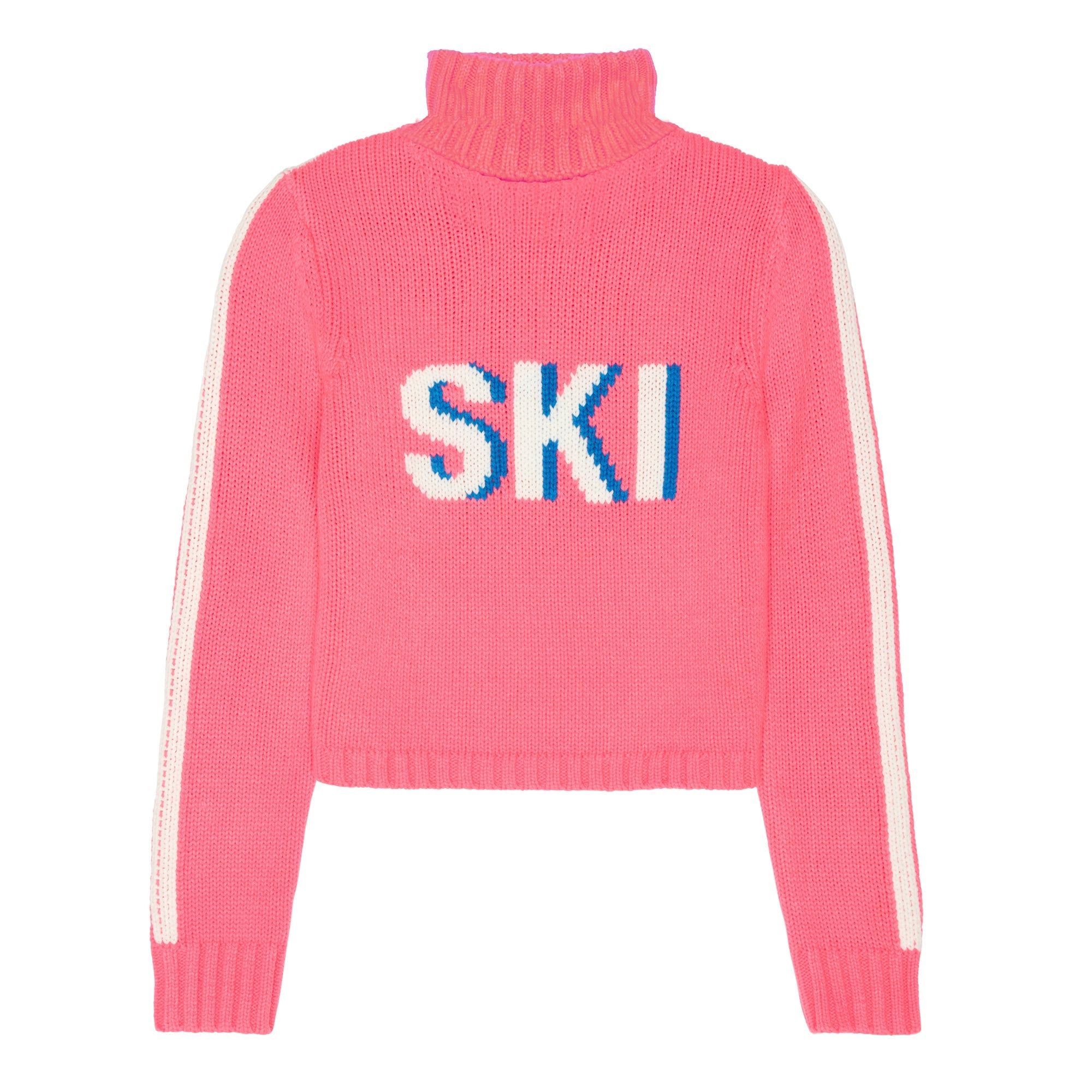 Cropped Ski Turtleneck Sweater - Pink Lady by Ellsworth + Ivey