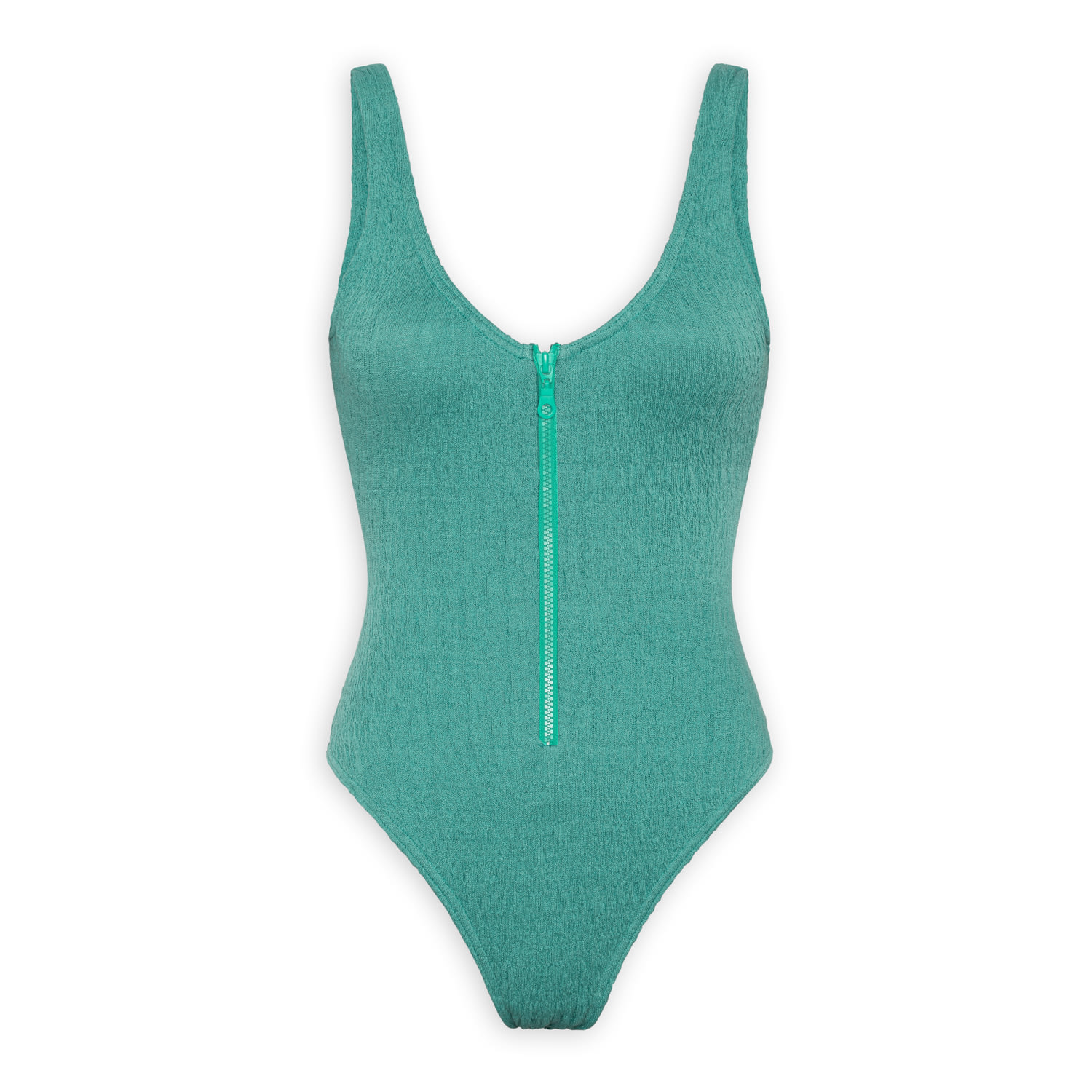 Pepper Vally Women's Swimwear Onepiece Ζipper Green Mint