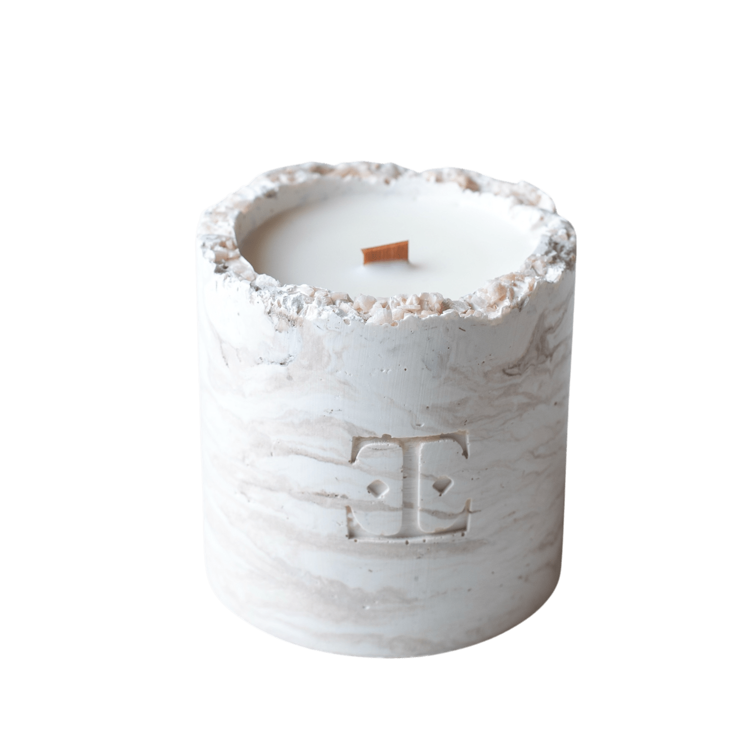 Esti Living Neutrals / White Moon & Fig Gemstone Candle Large