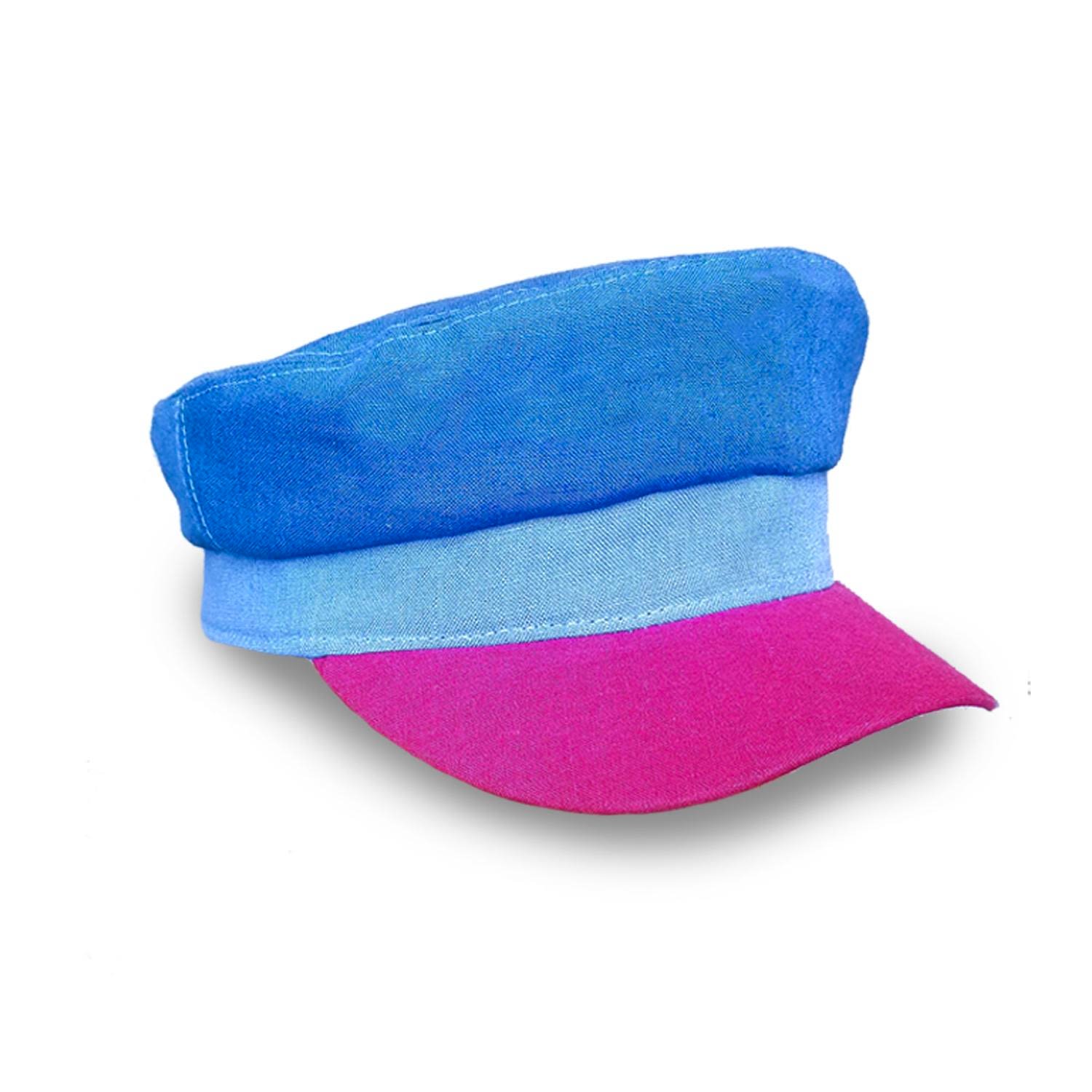 Mister Miller - Master Hatter Women's Blue Skippers Flag Sailor Hat In Irish Linen In Blue