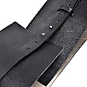 PLIK WOMEN'S DOUBLE WIDE CORSET LEATHER BELT BLACK