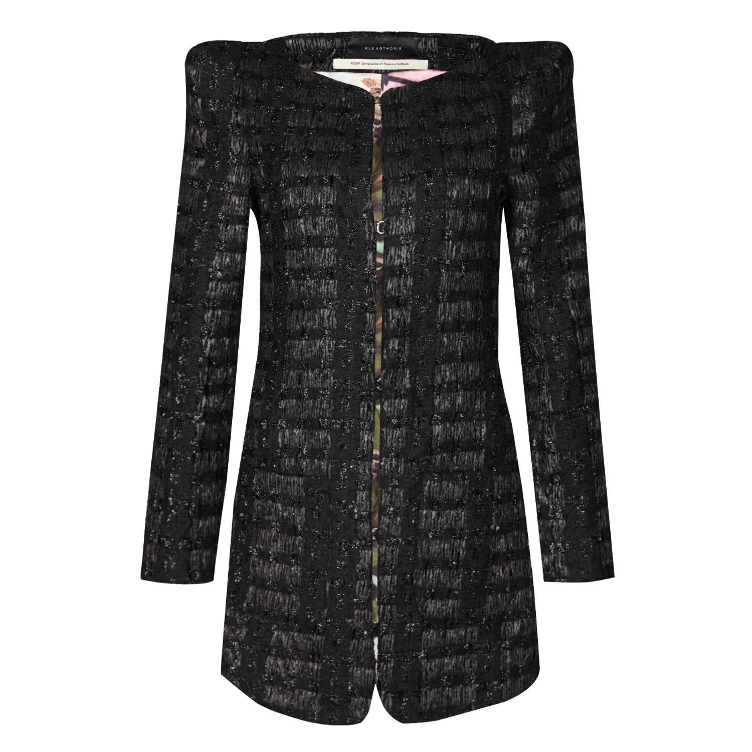 Women's Black Échecs Jacket | Medium | Rue Agthonis
