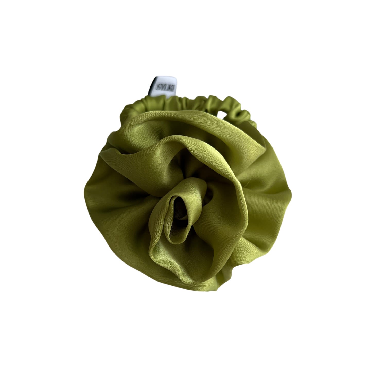 Sylki Women's Flower Applique Hair Tie - Green In Green