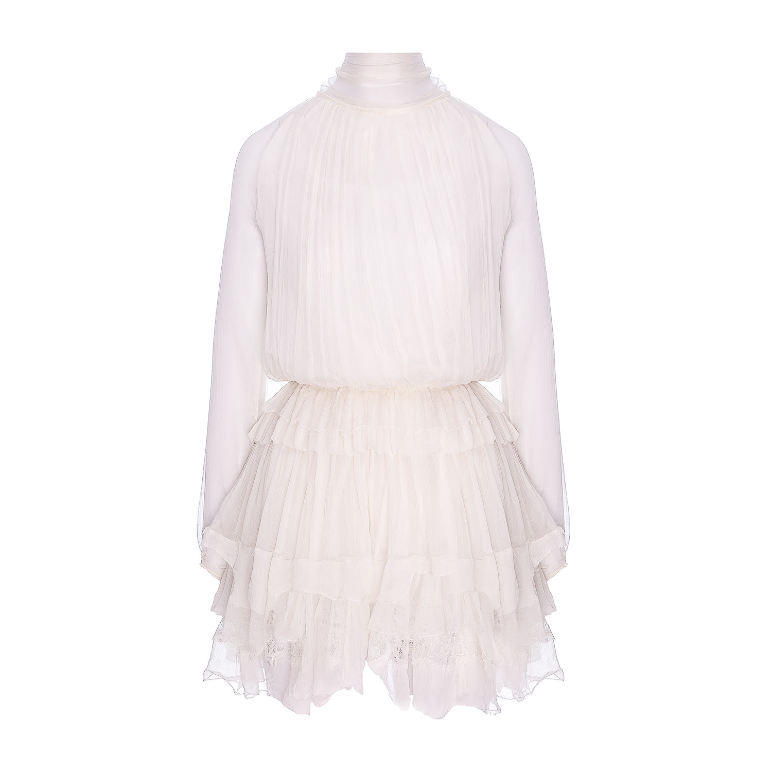 Women's White Alinka Silk Mini Dress | Small | Underflirty