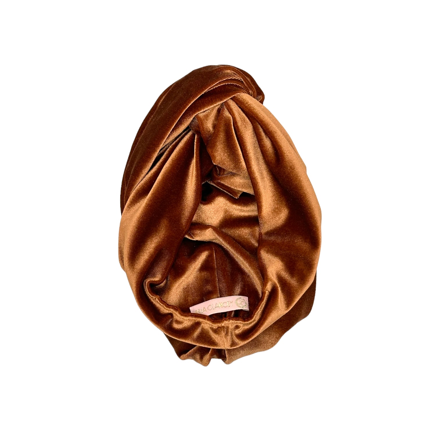 Julia Clancey Women's Brown Classic Madam Cocoa Velour Turban