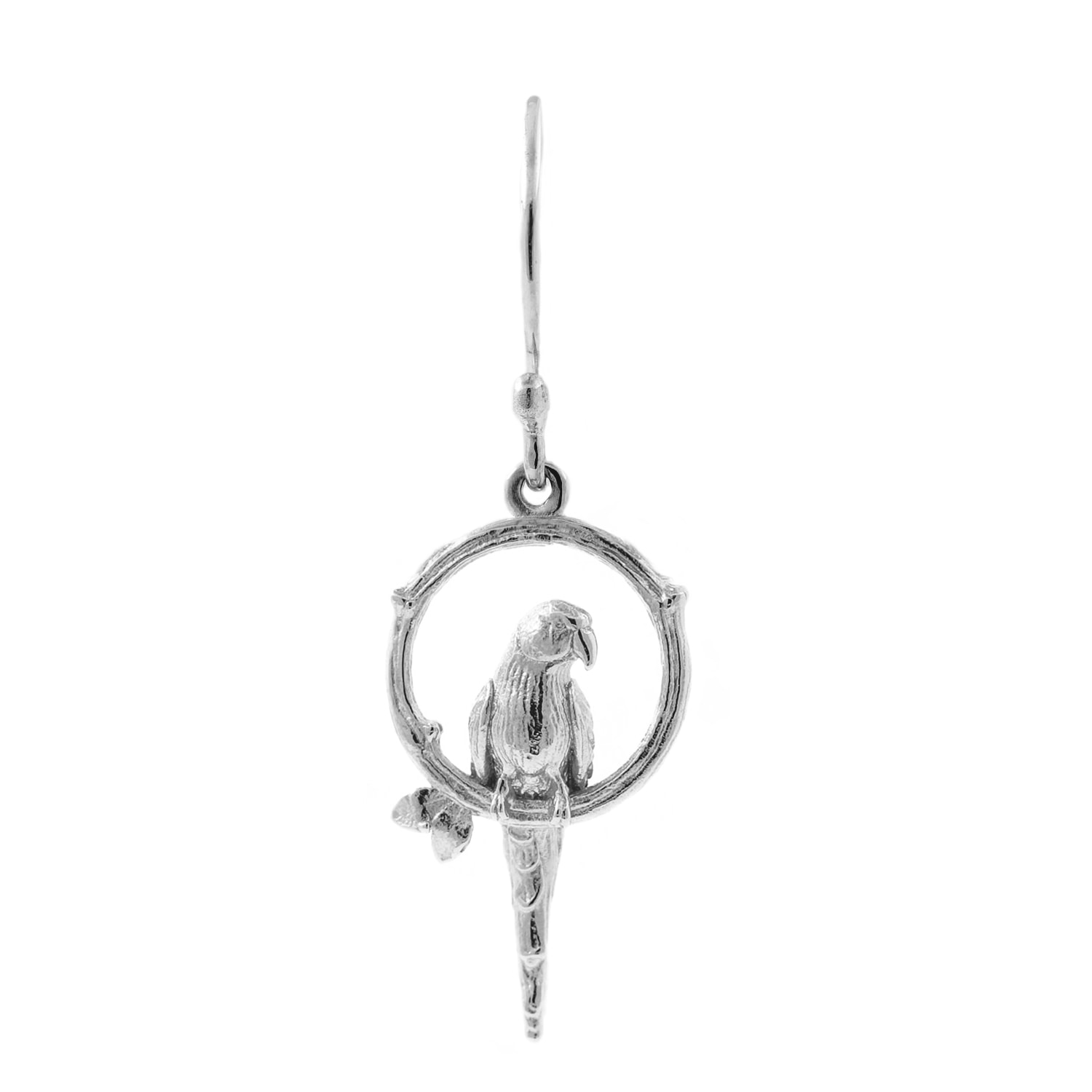 Lee Renee Women's Gold Parakeet Earring – Small, Upright - Silver In Gold
